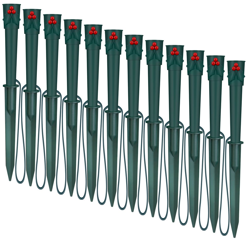 Gemmy 884187 Commerical Pro 12 -Pack Plastic Lawn stakes