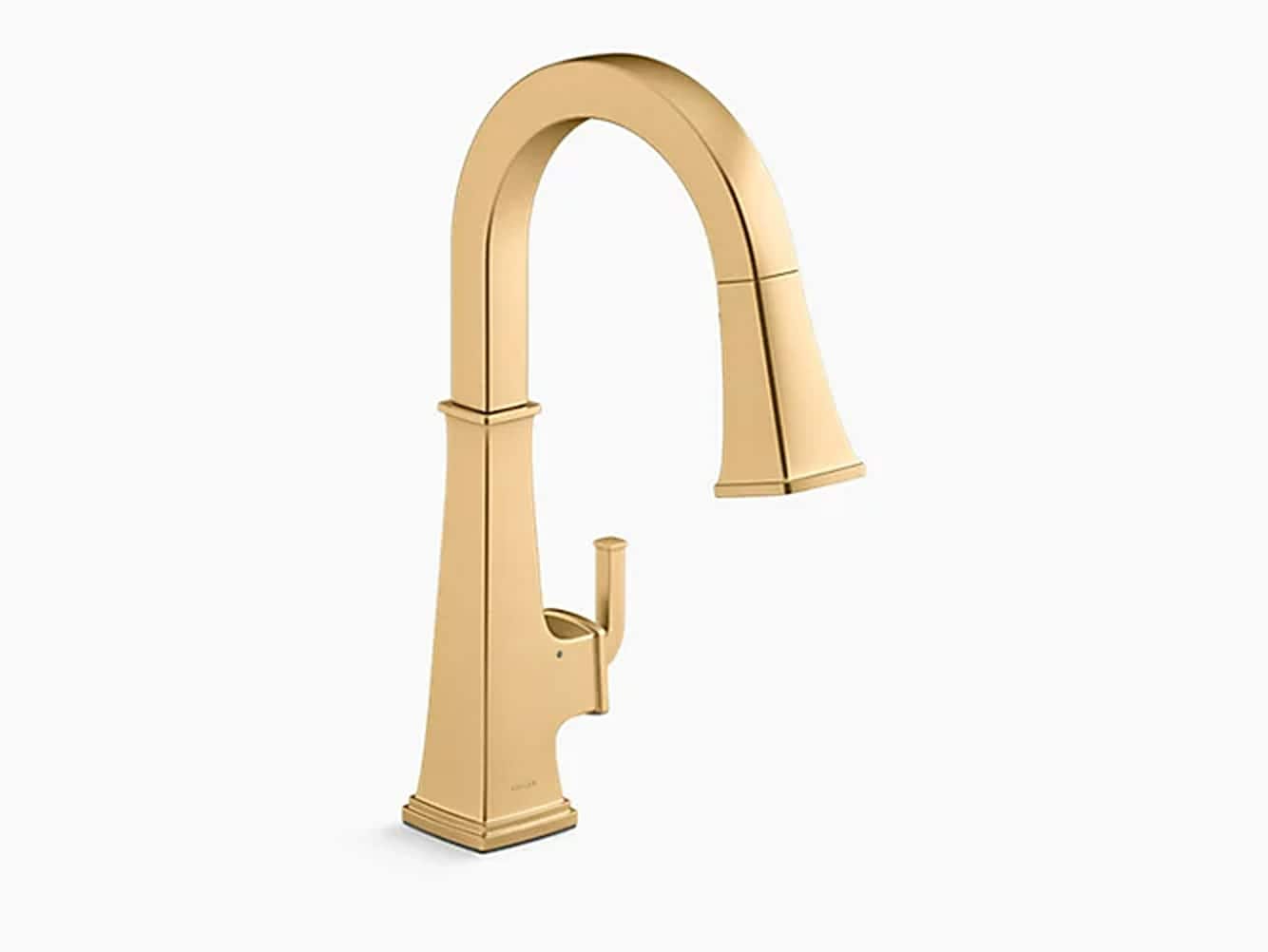 KOHLER K-23832-2MB Riff Vibrant Brushed Moderne Brass Single Handle Deck-mount Touchless Pull-down Kitchen Faucet with Sprayer