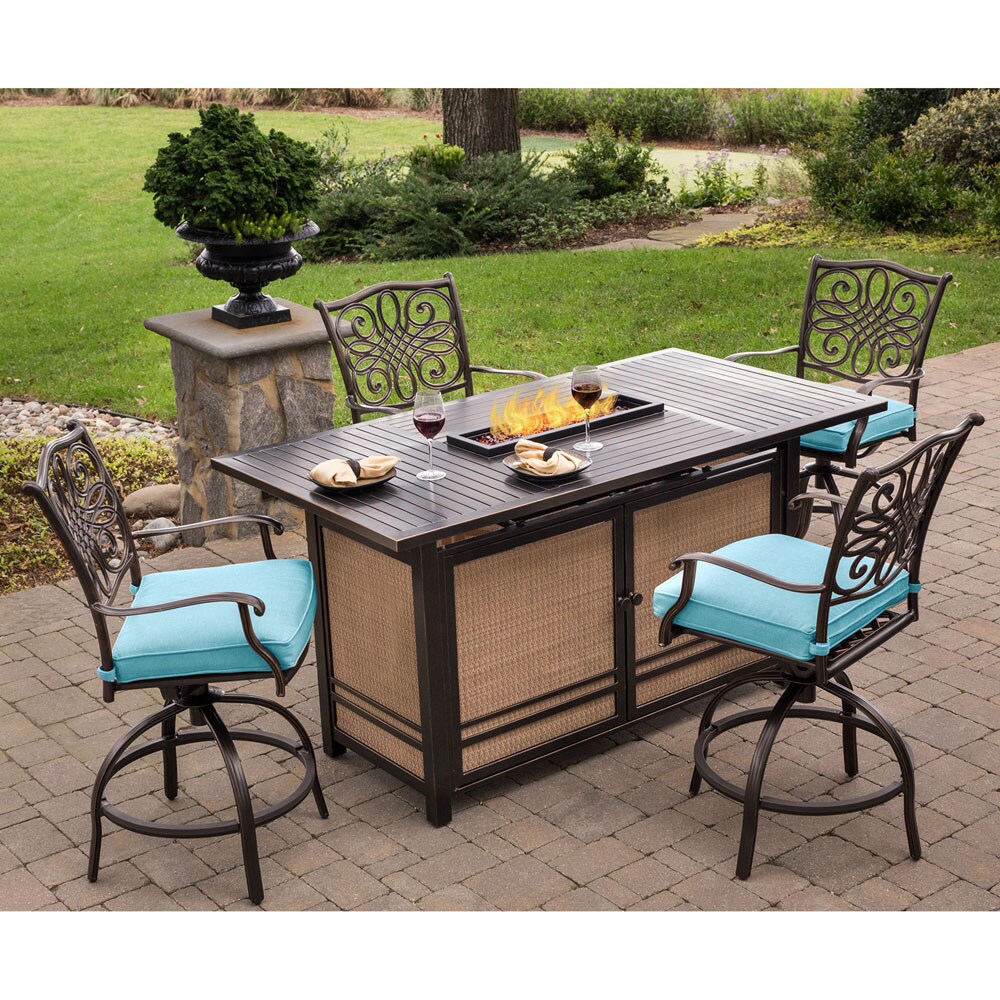 Hanover TRAD5PCFPBR-BLU Patio-Dining-Sets - View #16