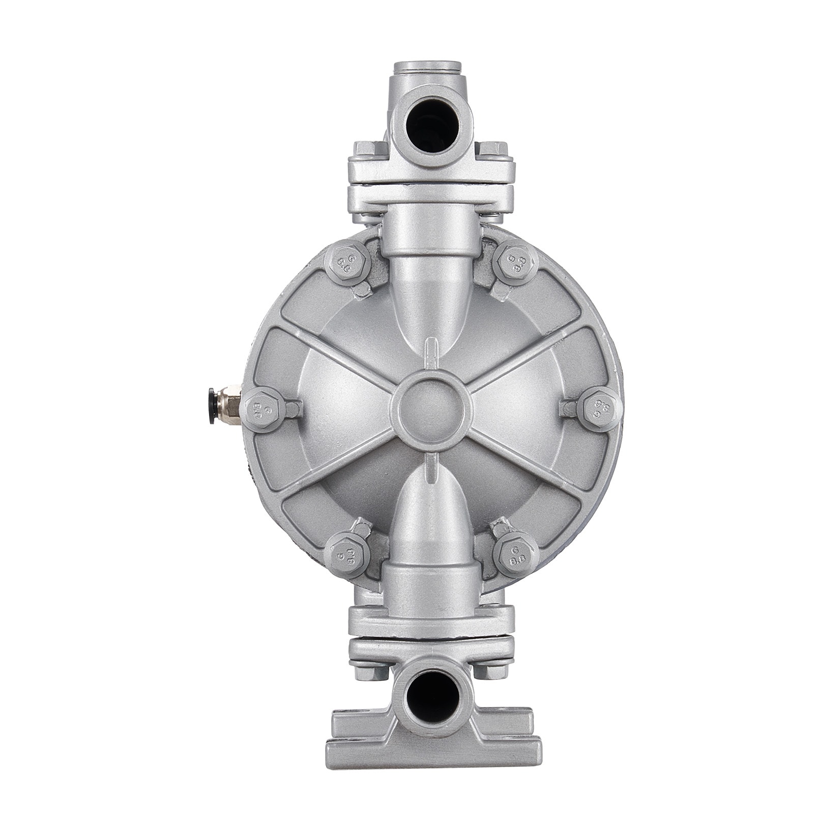 VEVOR Air Operated Double Diaphragm Pump 6.6 GPM 3/8 inch Inlet and Outlet Pneumatic Waste Oil Transfer Pump Max 100 PSI Aluminum Alloy Body Air-Operated for Diesel Grease Kerosene Gasoline