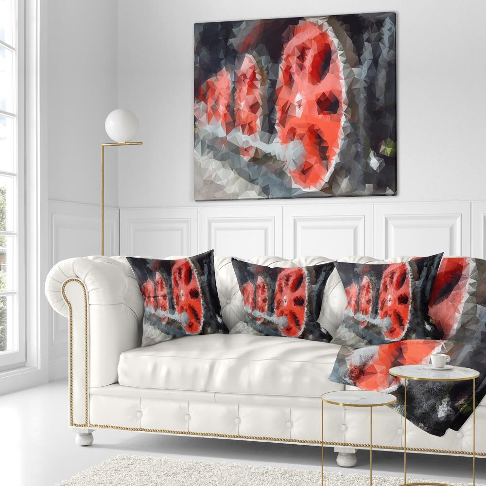 Designart CU15926-18-18 18-in x 18-in Red Indoor Decorative Pillow