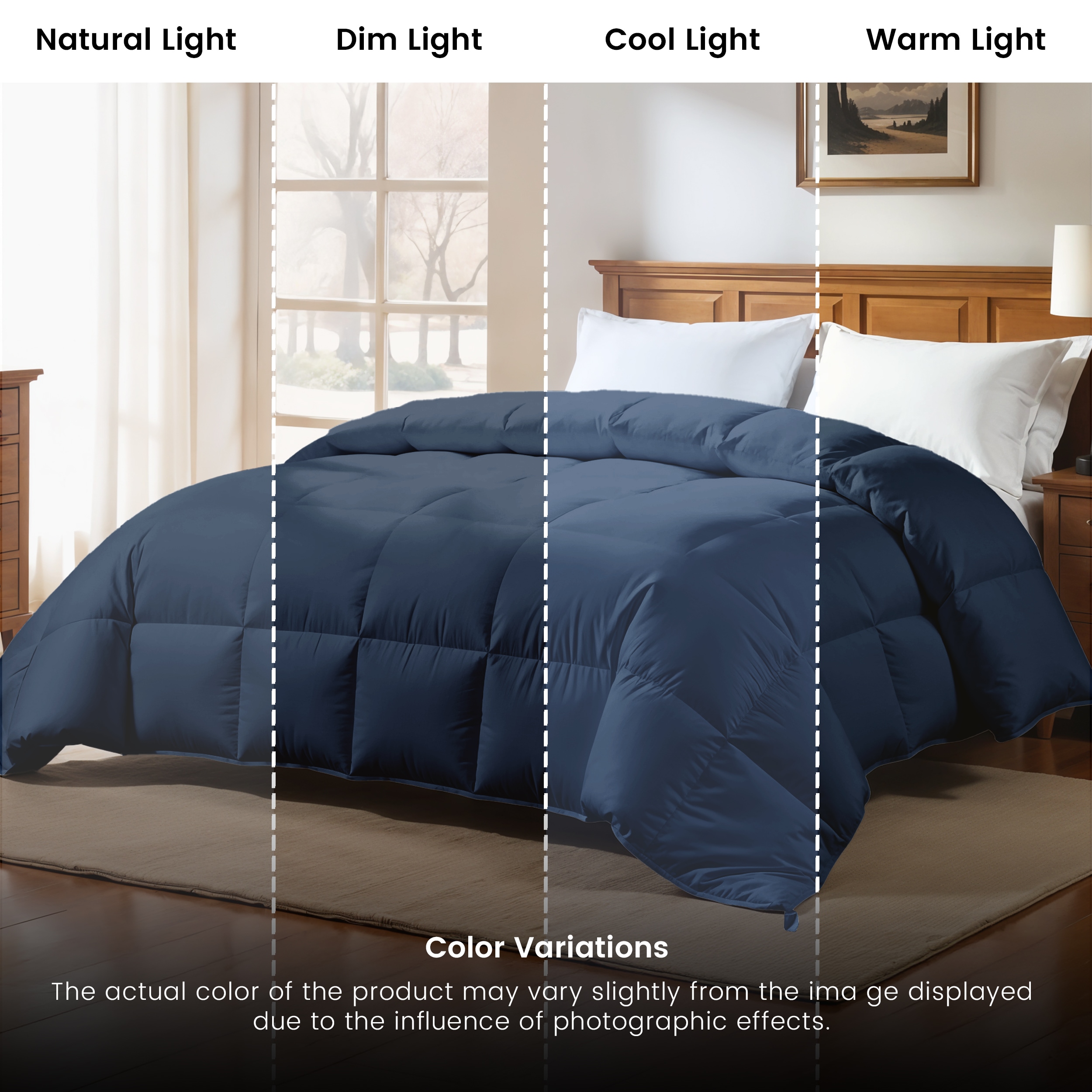 Lux Decor Collection COMFRT Q NVY Comforters-And-Bedspreads - View #8