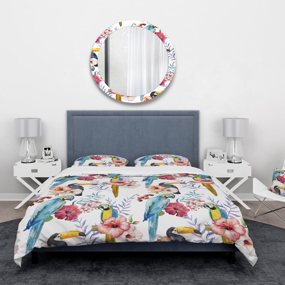 Designart BED19270-Q 3-Piece Red Queen Duvet Cover Set