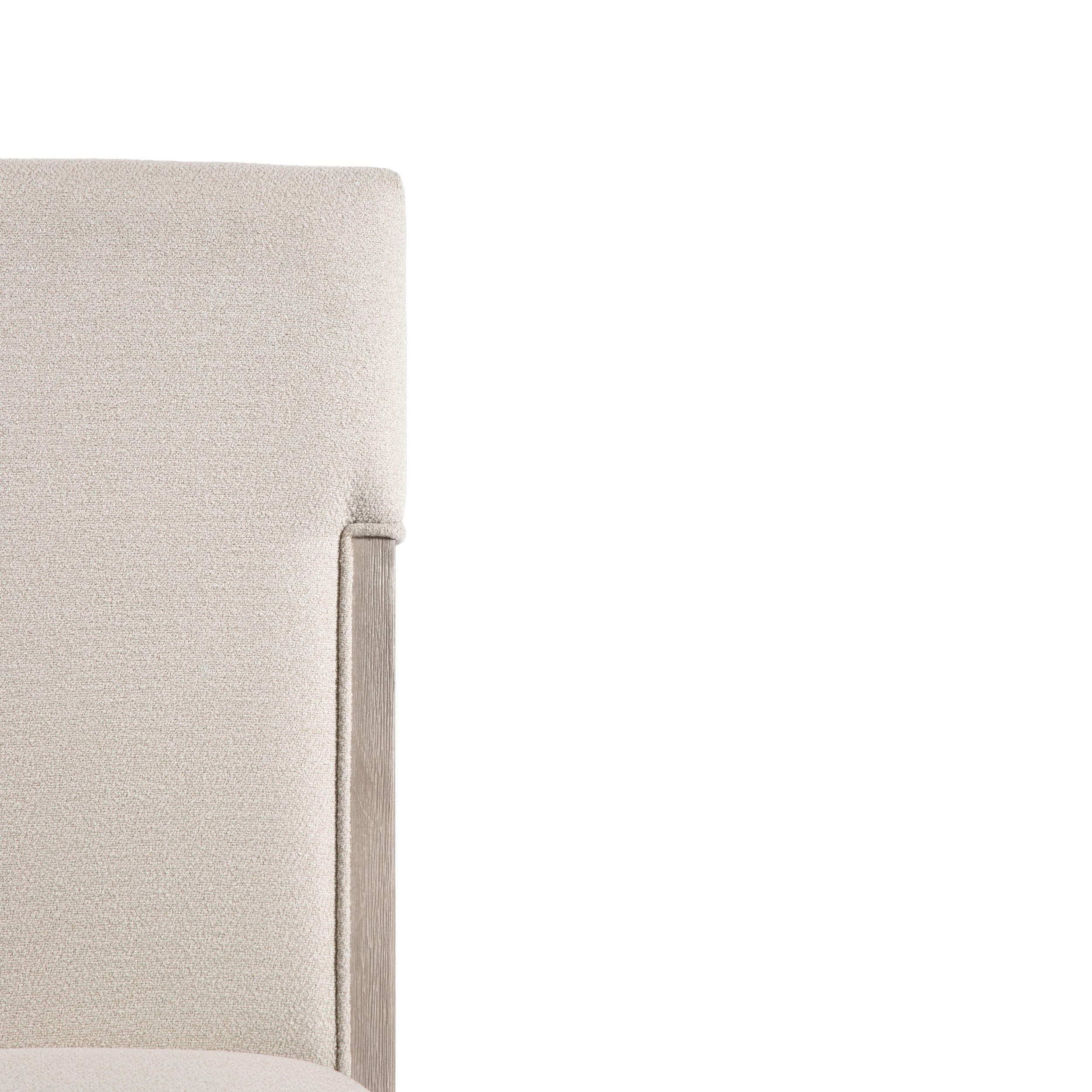 Natural Beige Upholstered Wood Side Chair Set
