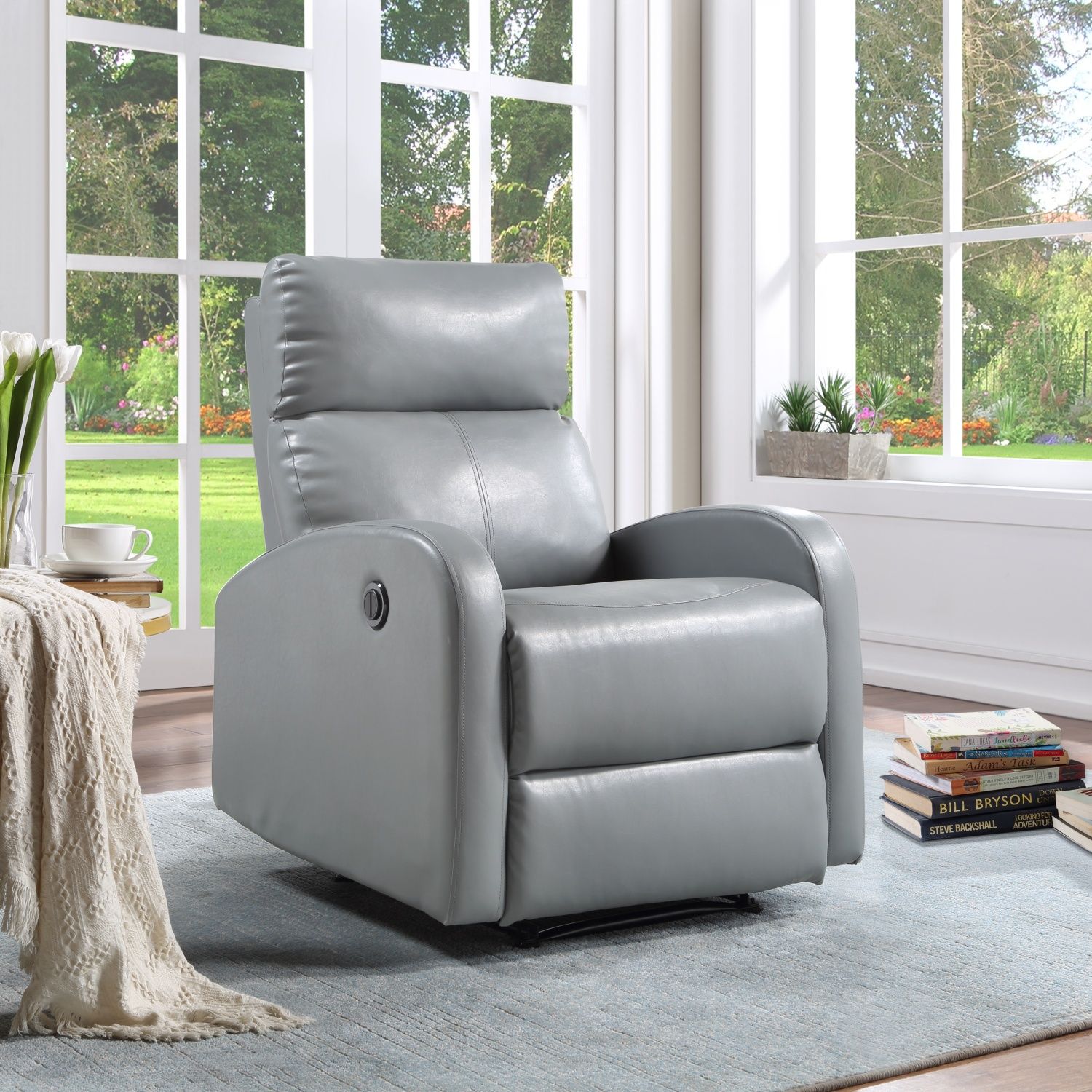 JASMODER 886PR1-EGY 36.00-Inches Modern Gray Sofa
