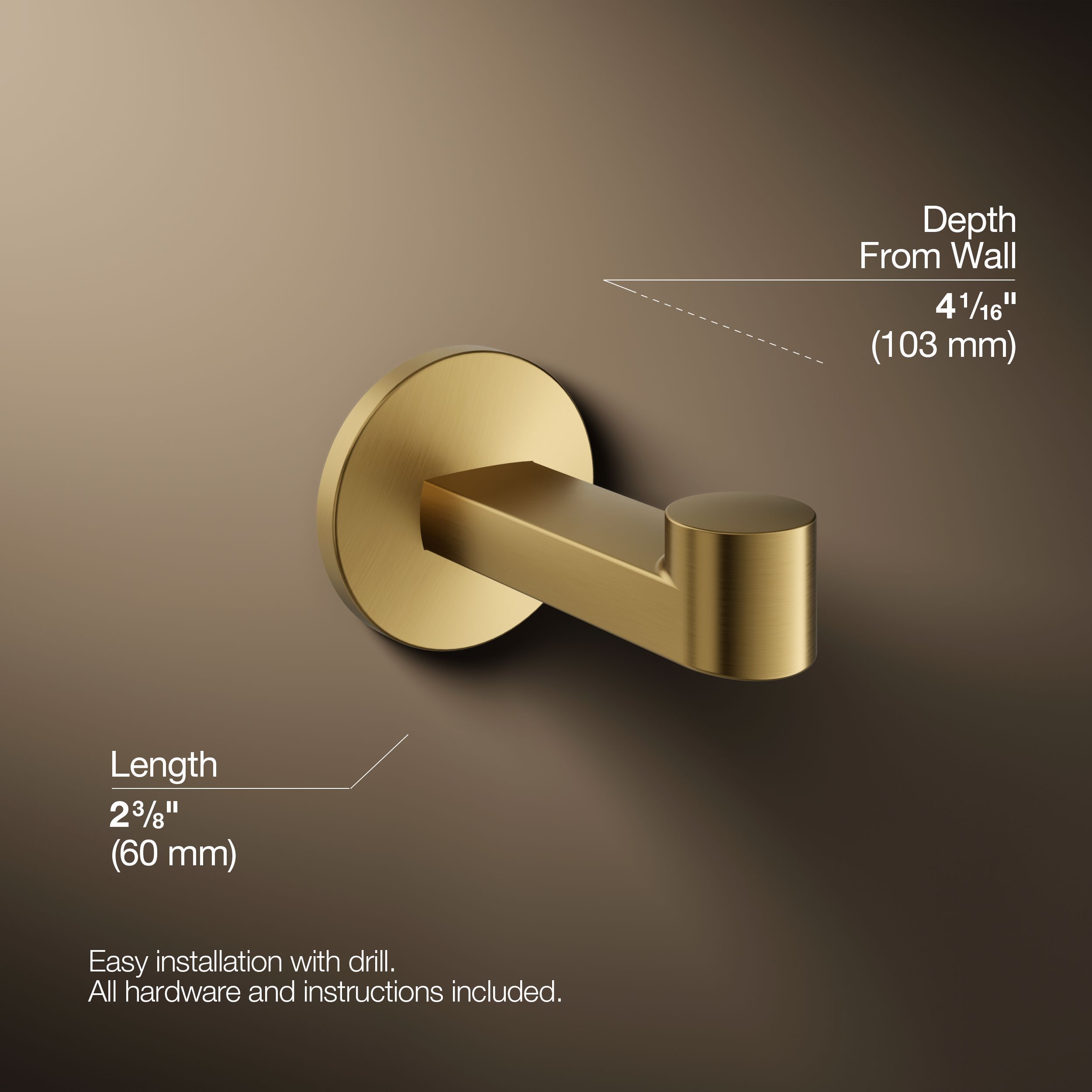 KOHLER K-78378-2MB Robe-Hooks - View #4