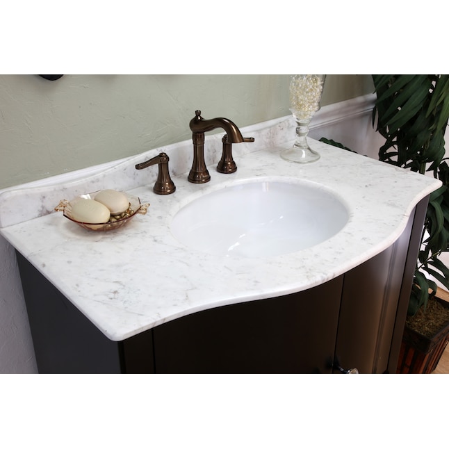 Bellaterra Home 36-in Black Undermount Single Sink Bathroom Vanity with ...