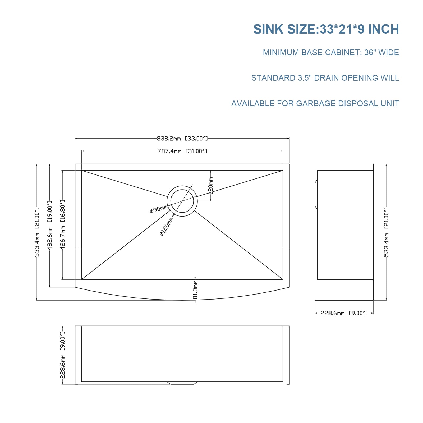Lordear LD-LAB3321R1 Kitchen-Sinks - View #6