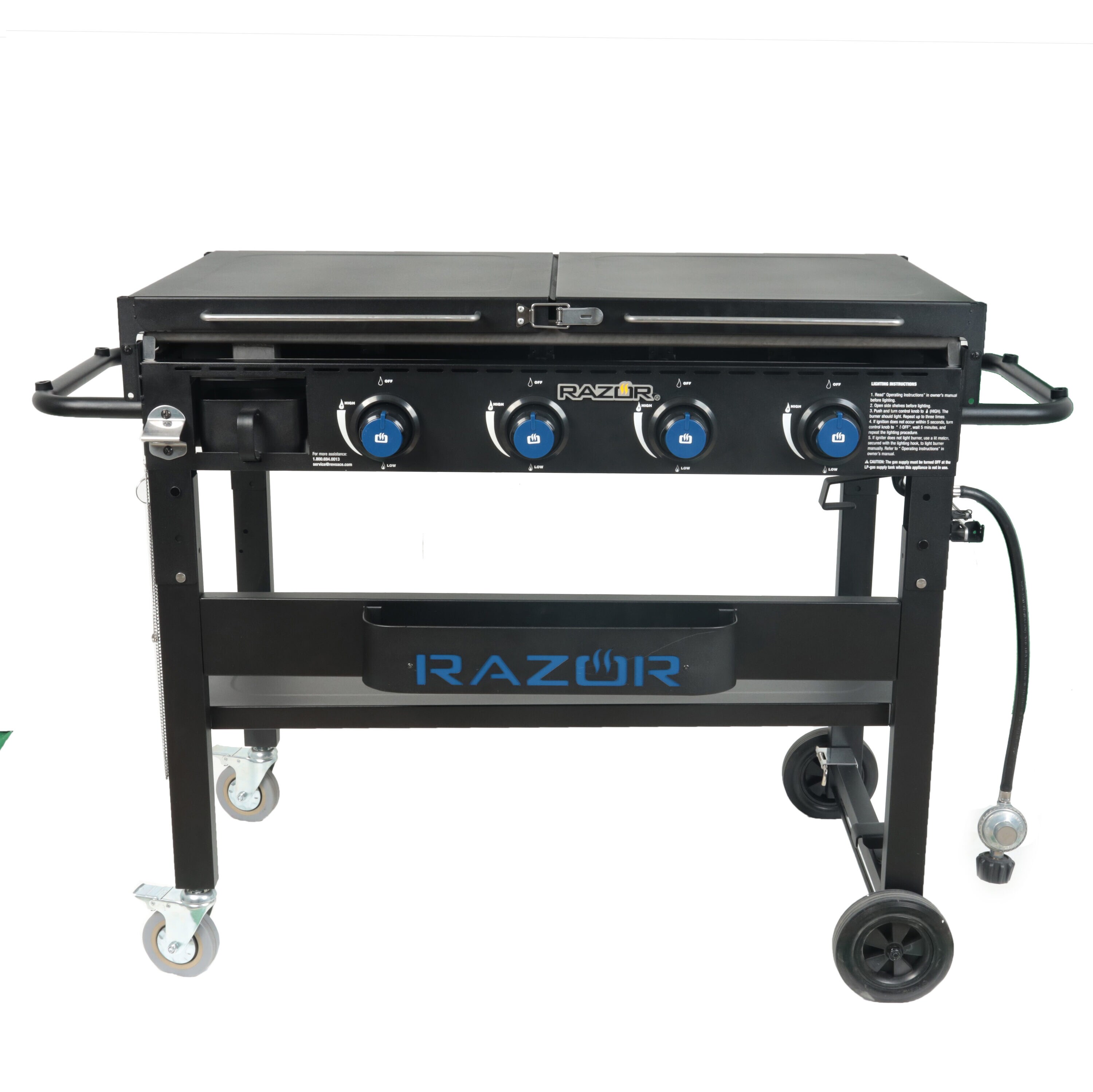 Razor 4-Burner Liquid Propane Flat Top Grill in the Flat Top Grills ...