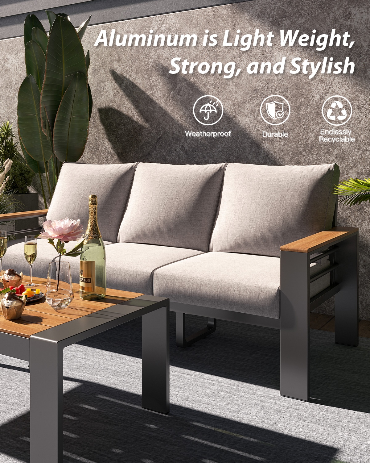 AOXUN PA-13002 Patio-Conversation-Sets - View #2