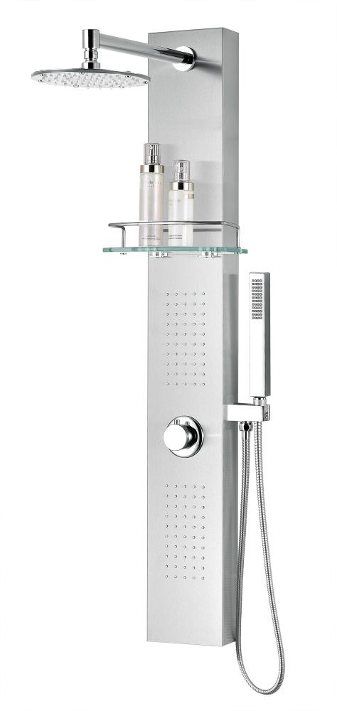 ANZZI Coastal Brushed Steel 2-Spray Shower Panel System (Valve Included)