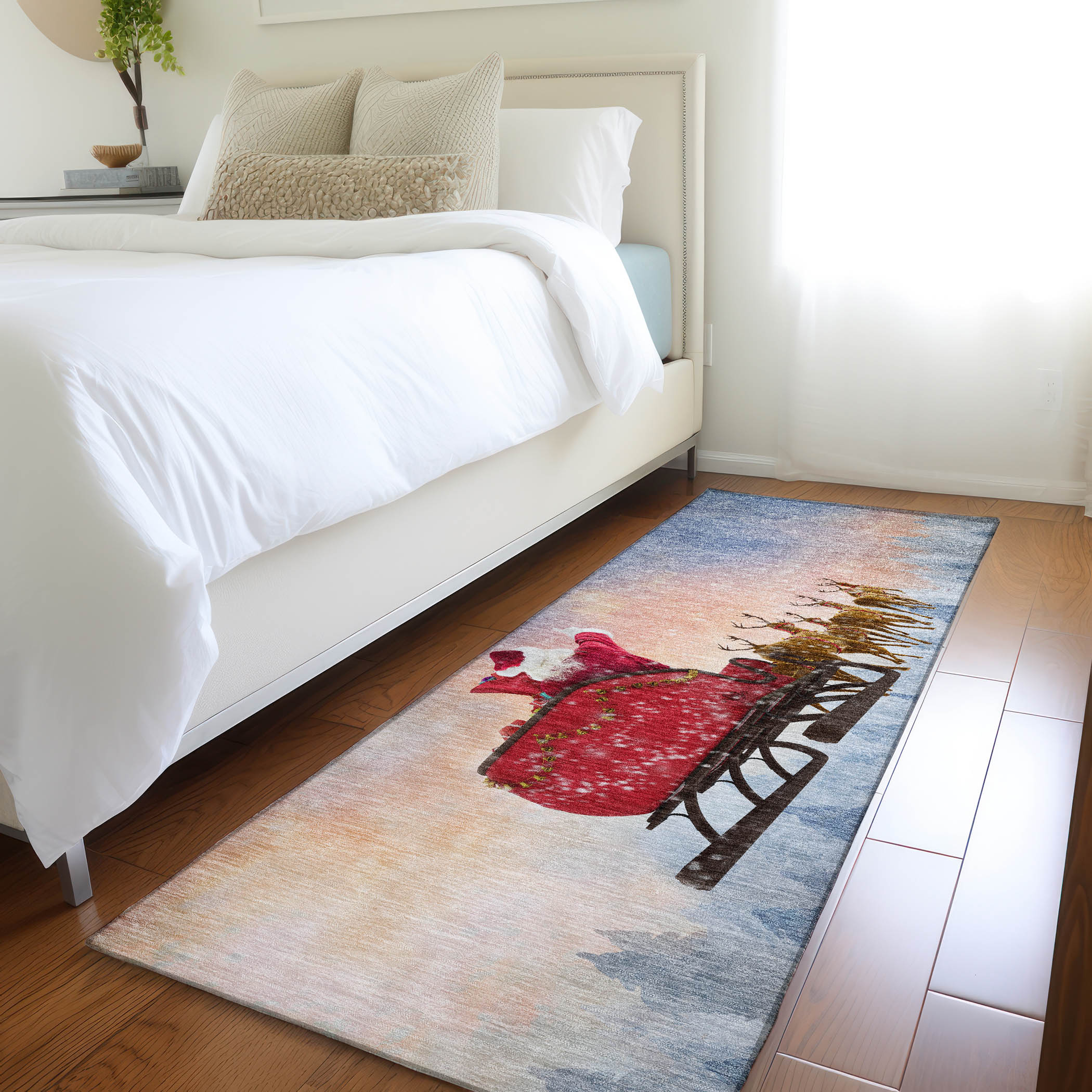 Addison Rugs AMF212BL2X8 Mayfield AMF212BL 2 x 7 (ft) Loomed Blue Rectangular Indoor Abstract Machine washable Pet Friendly Area rug