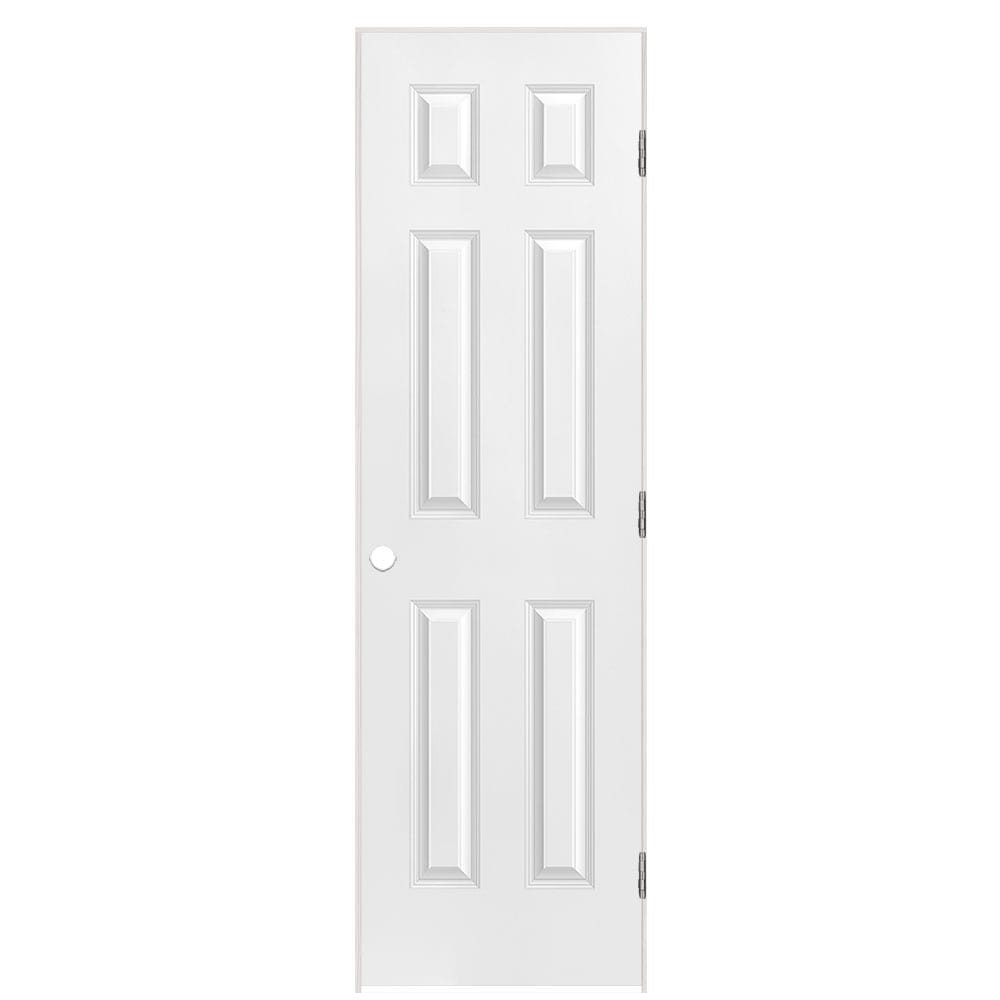 Masonite 24-in X 80-in Solid Core 6-panel Left Hand Smooth Primed ...