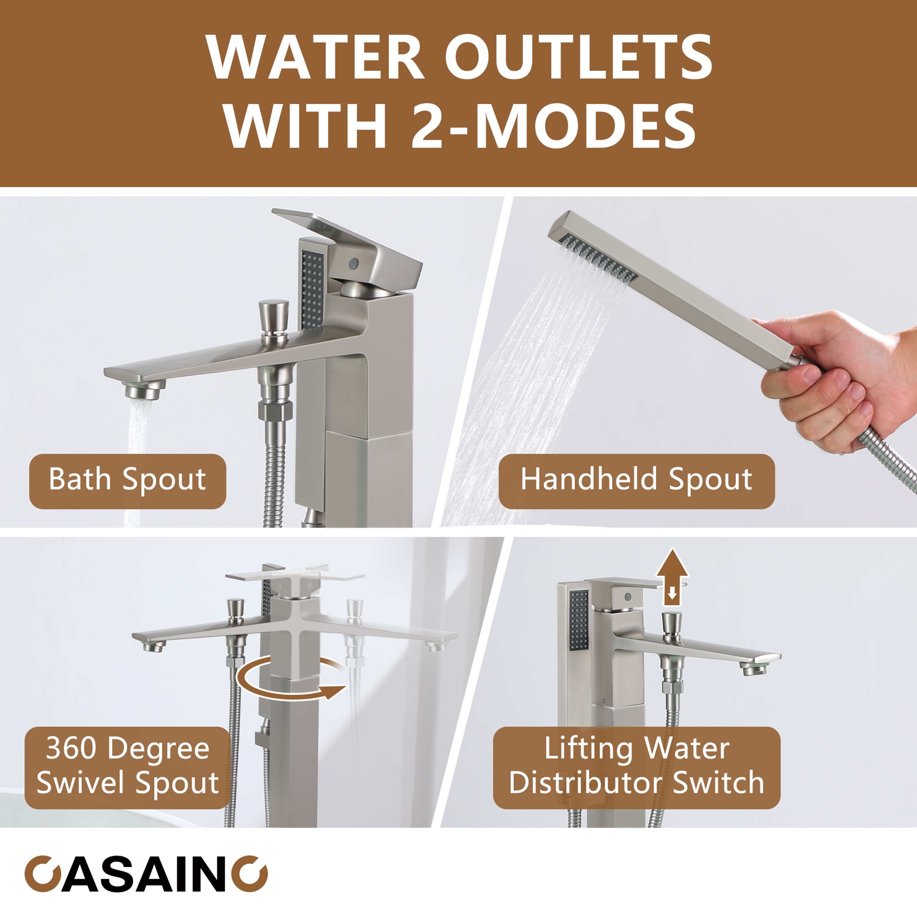 CASAINC CASA01CP-12 Roman-Tub-Faucets - View #9