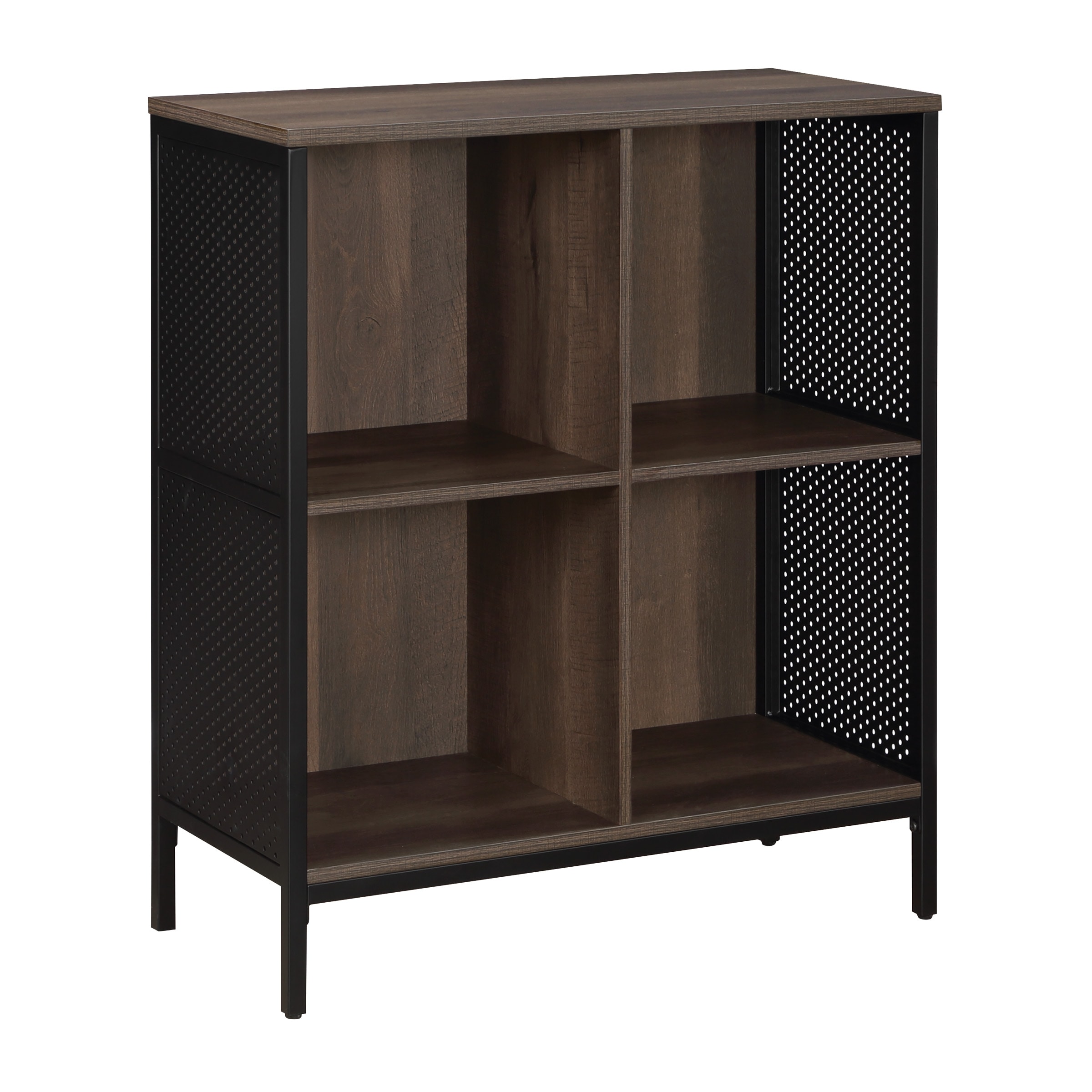 OSP Home Furnishings - Ace Ozark Ash Metal Bookcase ( 29.25-in W x 34-in H x 13.25-in D ) Finished