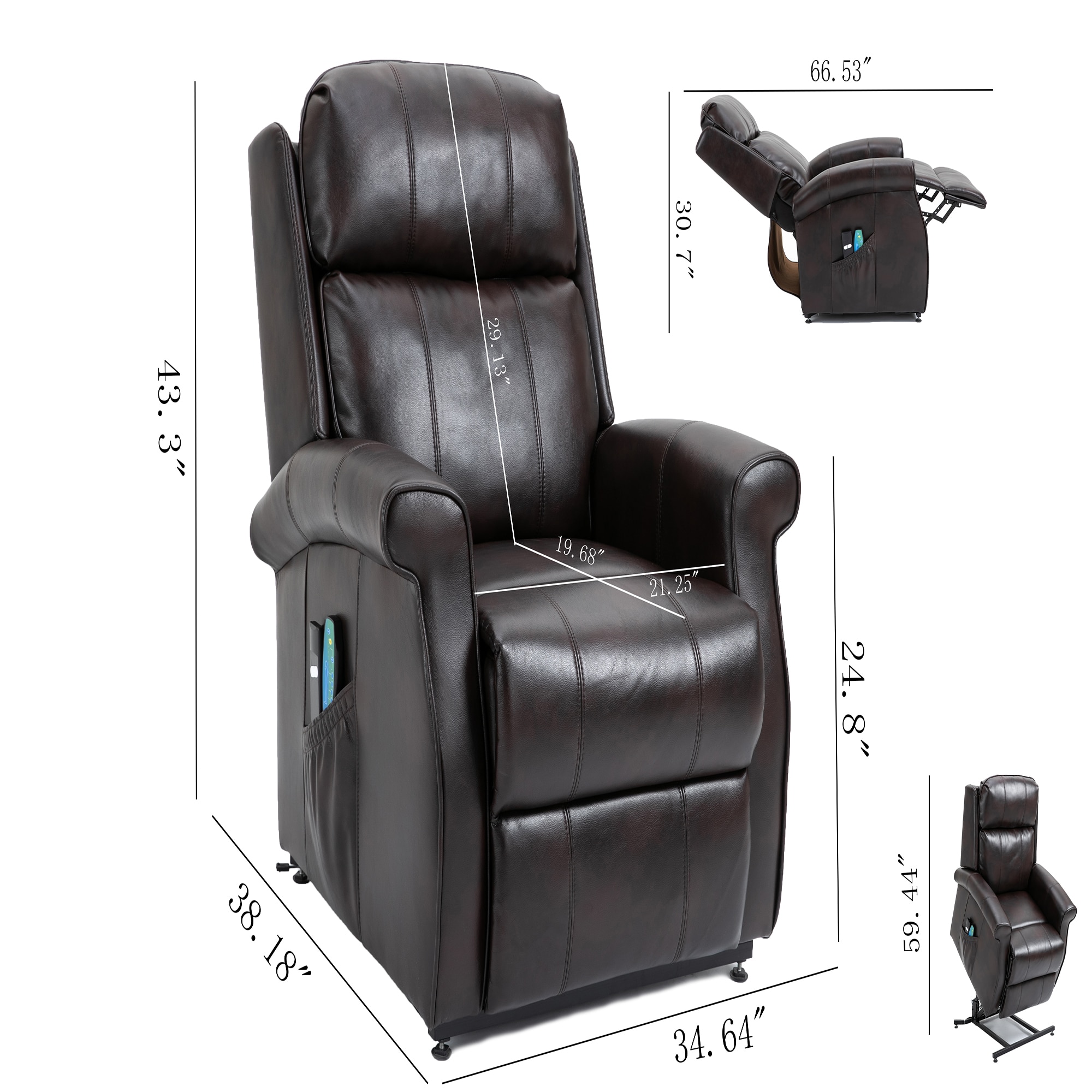 Clihome CL027-BR recliners - View #9