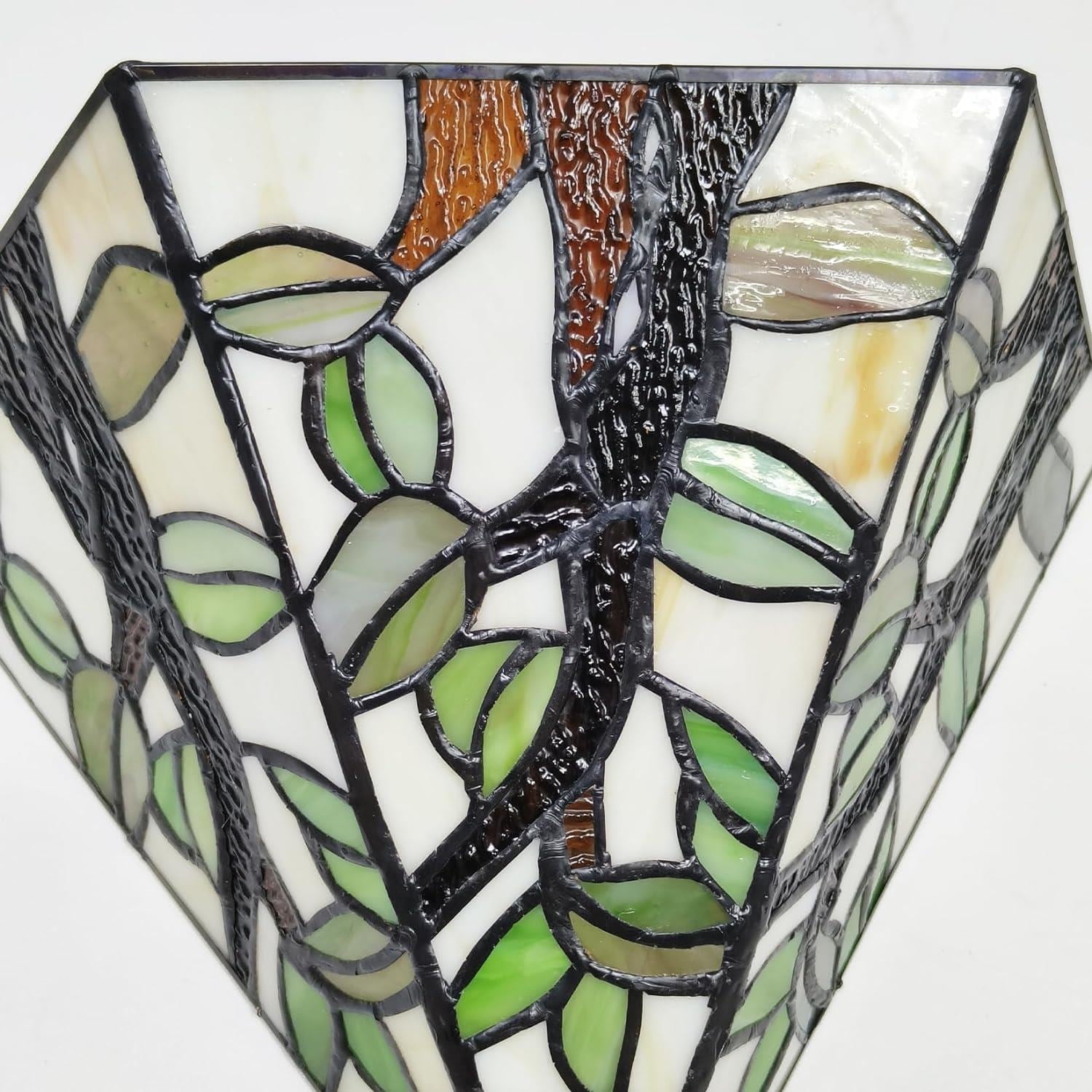 Tiffany Style Black Copper Glass Wall Sconce Light