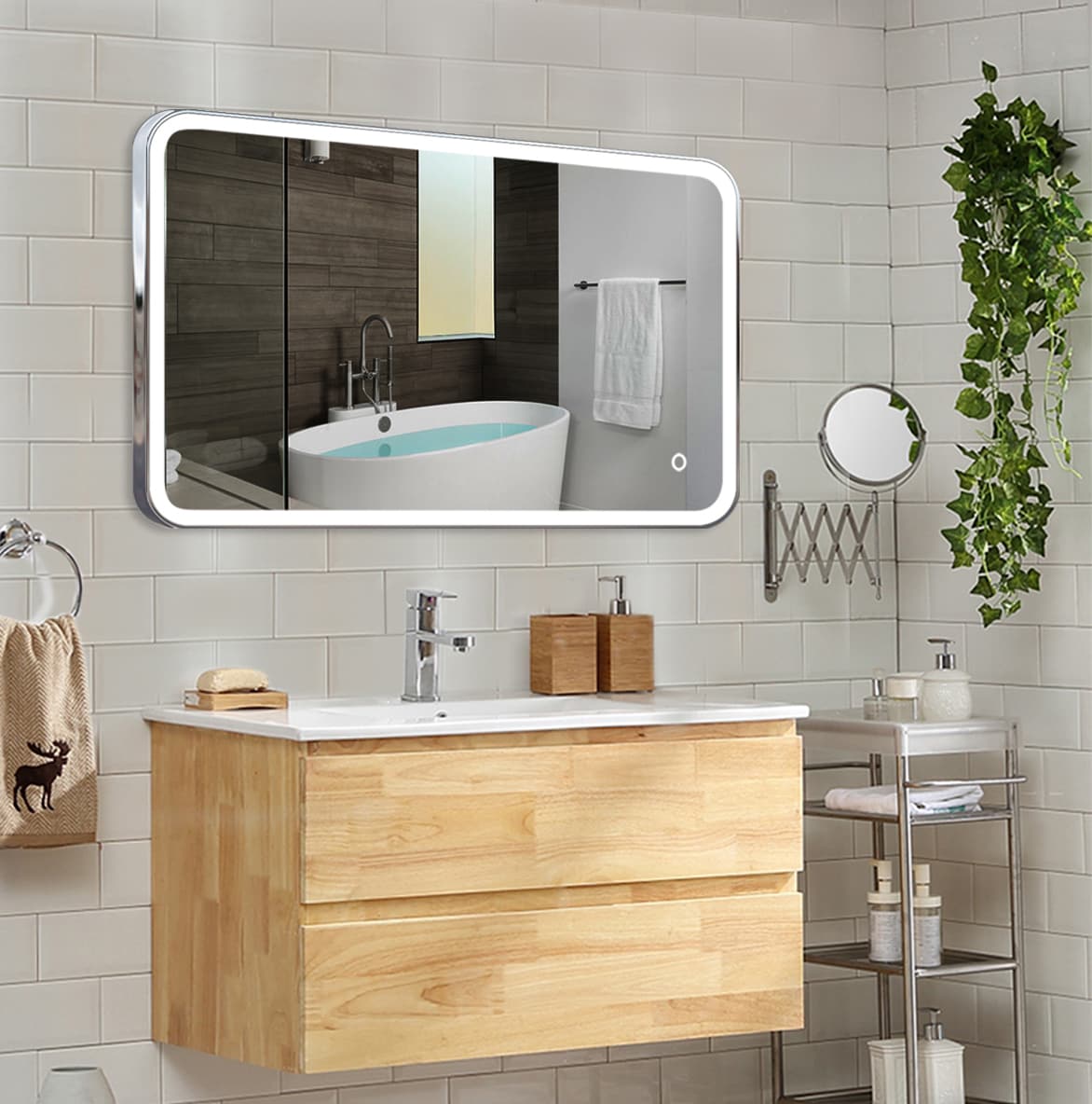 lighted IMPRESSIONS LI9544 Framed-Bath-Mirrors - View #4
