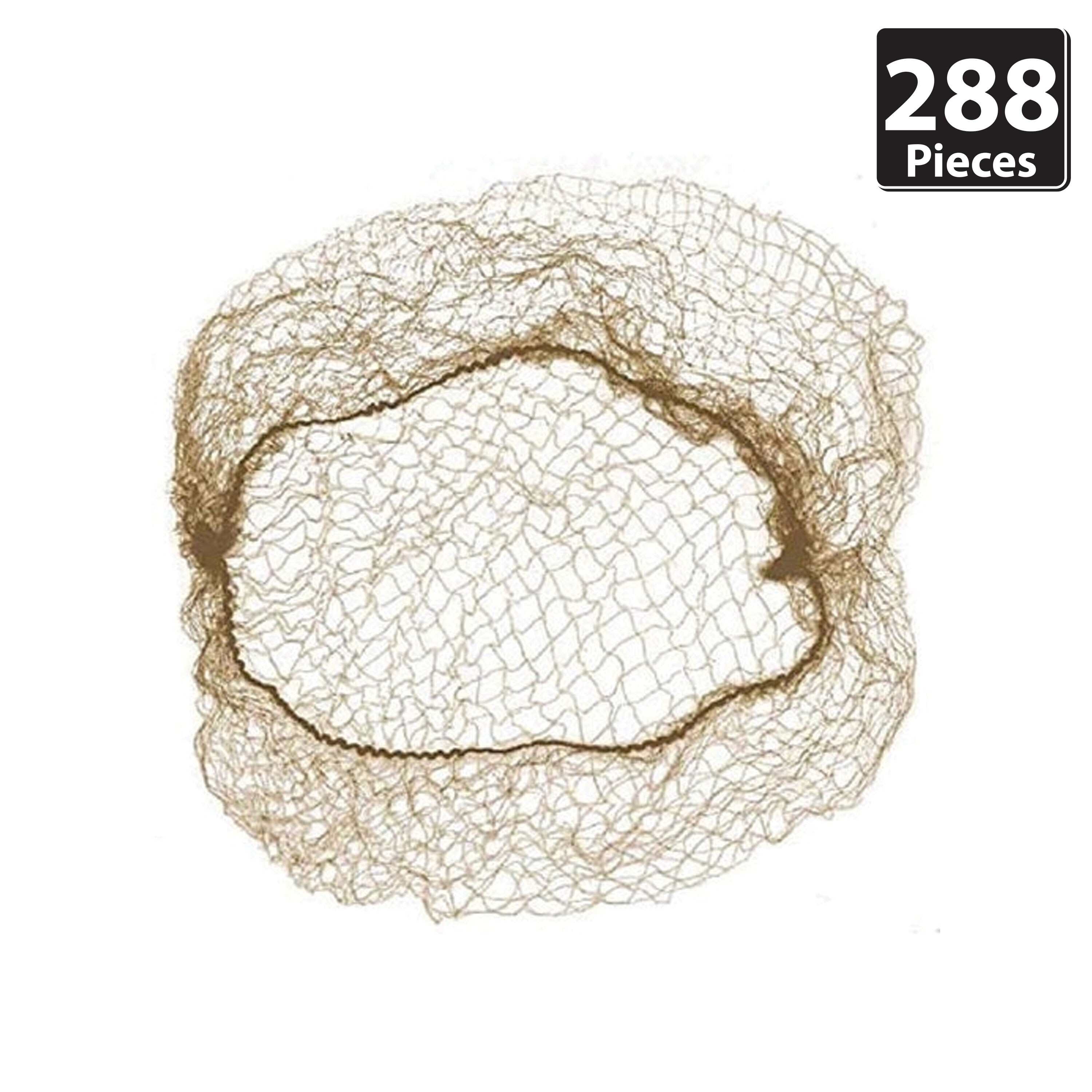 BISON LIFE KC-ES-22DH-9LBR-288 22 Inch, Valentina Invisible Light Brown Hair Nets, Breathable, Lightweight, Pack Of 288