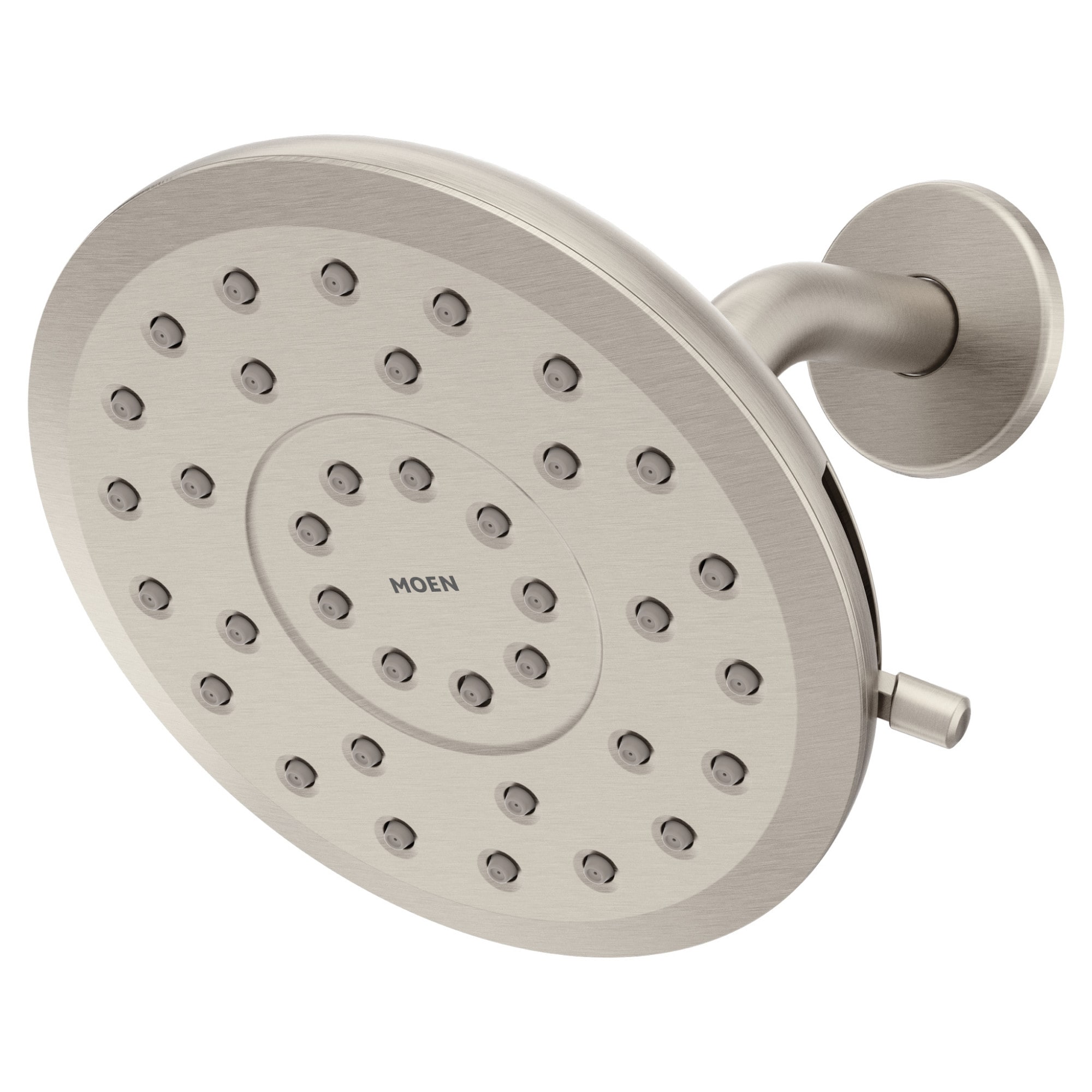 Moen Verso Spot Resist Brushed Nickel 7-in Round Fixed Rain 1.75 GPM ...