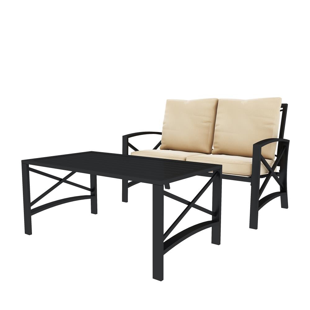 Top Home Space PF19001-W 2 -Piece Patio Conversation Set with Off-white Cushions