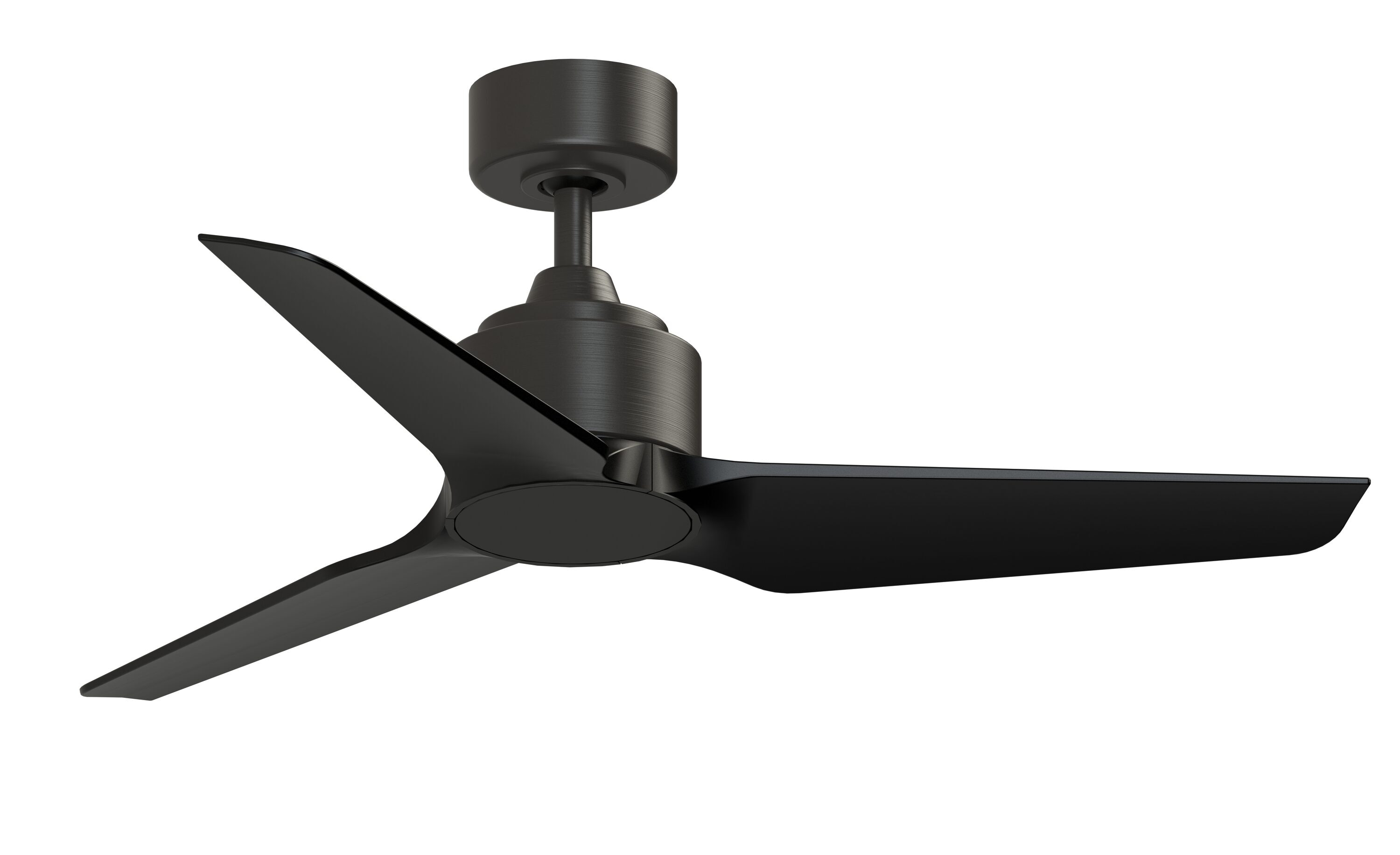 TriAire Custom 44-in Dark Bronze Indoor/Outdoor Smart Propeller Ceiling Fan with Remote (3-Blade) | - Fanimation FPD8514DZW-44BLW