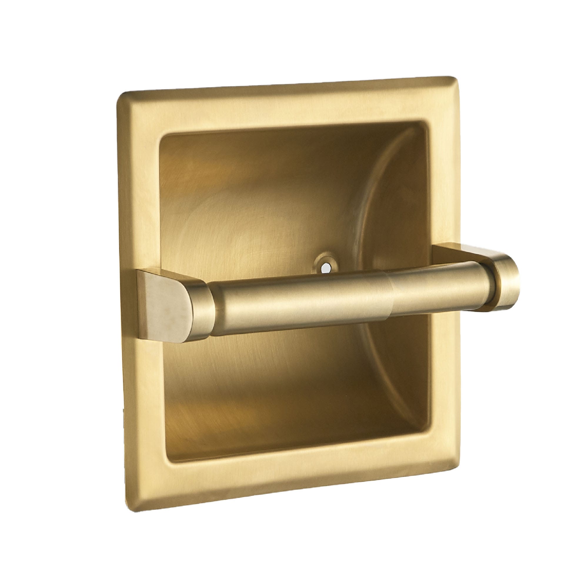 FORIOUS Wall Mount Post Toilet Paper Holder in Gold HH12401G - The
