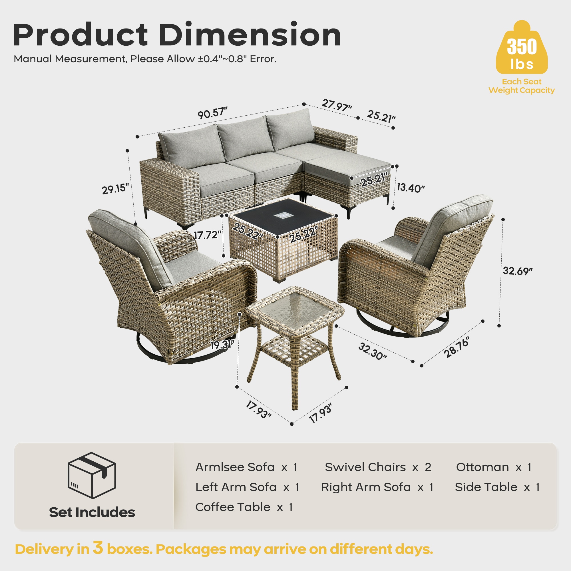 Pouuin SYZGNTC405 Patio-Conversation-Sets - View #2