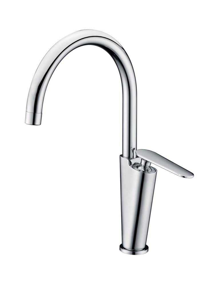 ALFI AB3600-PC Polished Chrome Single hole 1-handle High-arc Commercial/Residential Handle Bathroom Sink Faucet