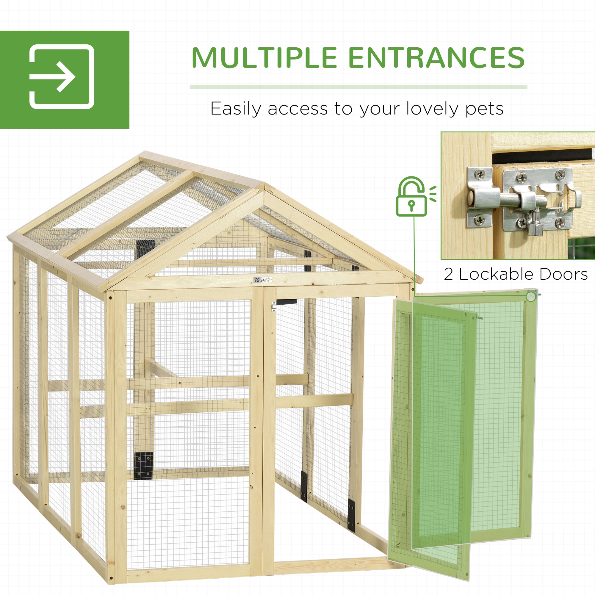 Siavonce XH00518 Chicken-Coops-Rabbit-Hutches - View #4
