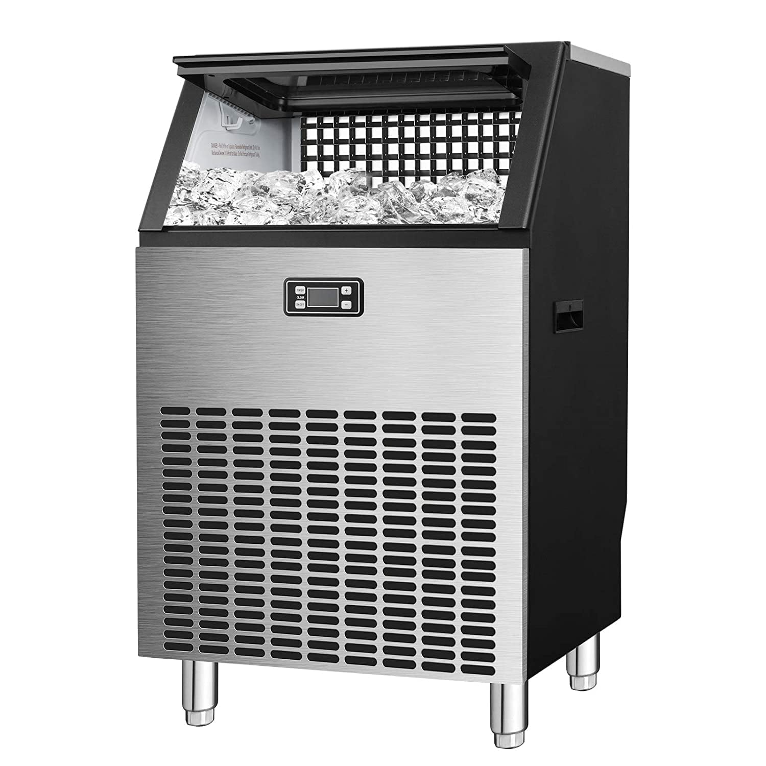 COWSAR Z58120 48-lb Ice Storage 200-lbs. Ice Per day Cubed Ice Maker ( Stainless Steel )