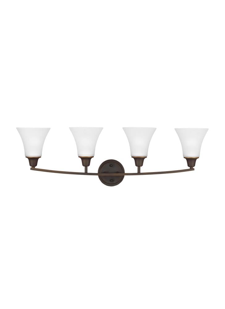 Generation Lighting 4413204EN3-715 Metcalf 34.5-in 4 -Light Oil-rubbed Bronze Transitional Vanity light