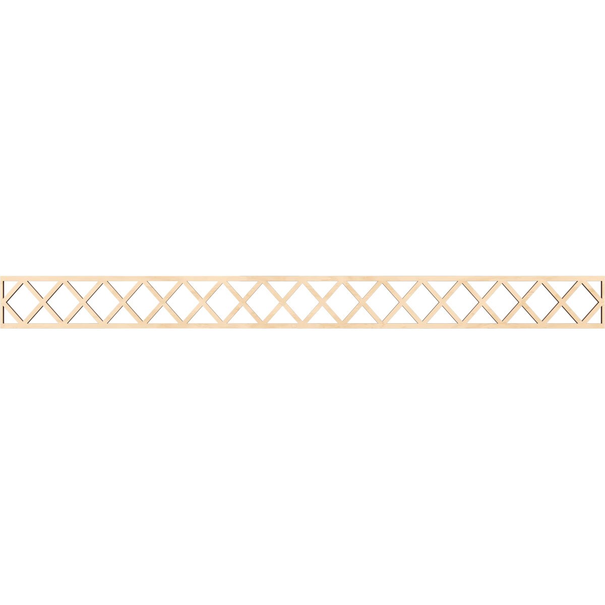 Ekena Millwork MLDA04X46WOLBI Wolford Fretwork Flat Trim 4-in x 3.87-ft Birch Brown Unfinished 2156018 Pierced Wall Panel Moulding