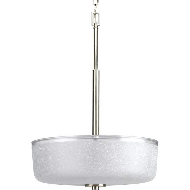 Progress Lighting Alexa 3 Light Brushed, Alexa Collection 5 Light Brushed Nickel Chandelier With Dual Glass Shades