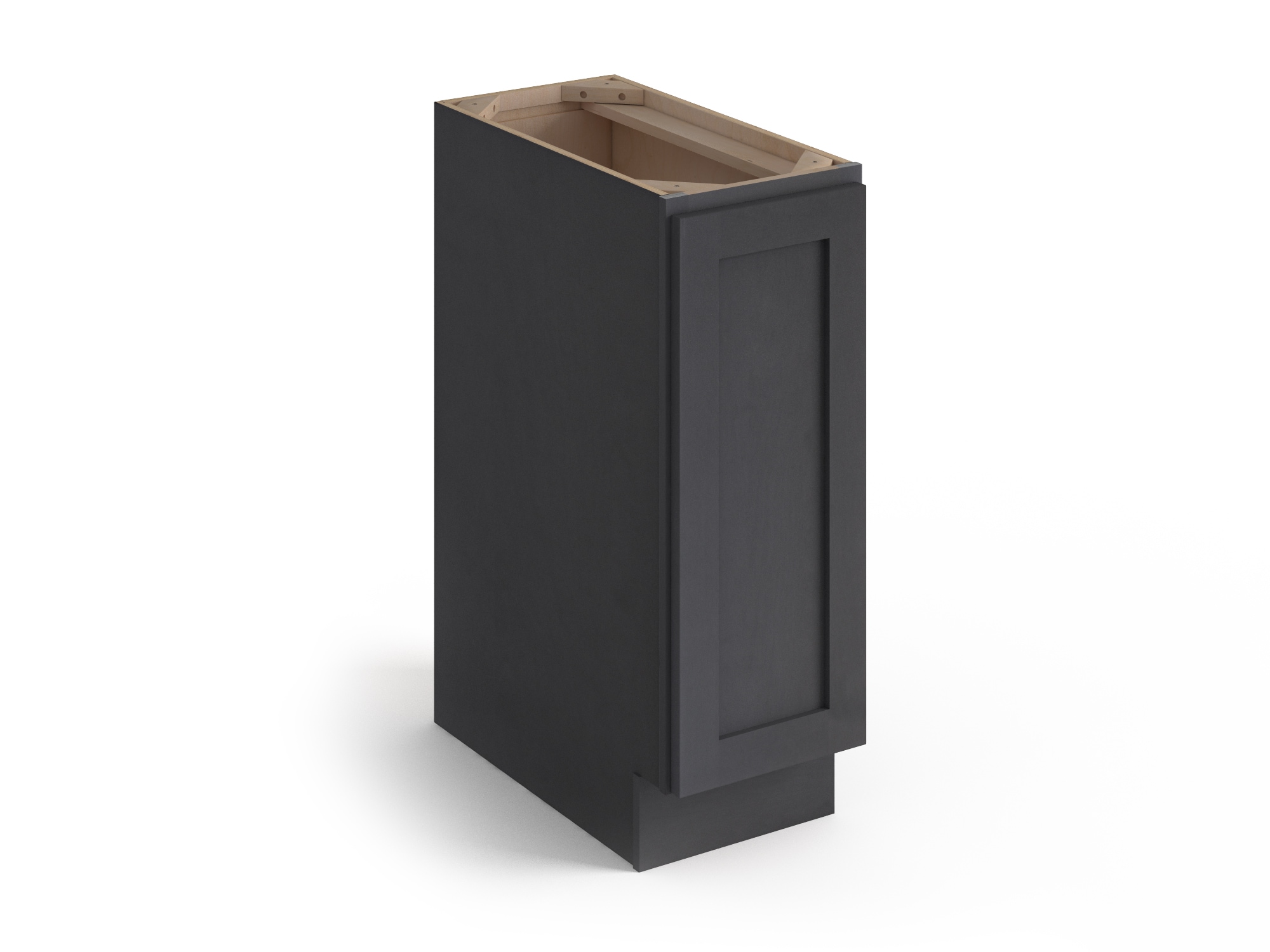 Valleywood Cabinetry 18-in W x 34.5-in H x 24-in D Ideal Gray Birch Base Ready To Assemble Plywood Cabinet (Flat Panel Shaker Door Style)