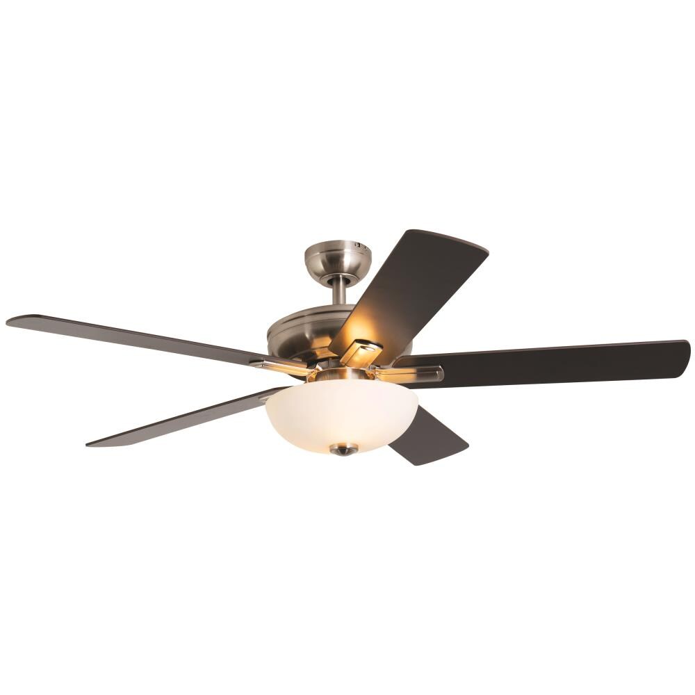 Harbor Breeze -Kit ilano 52-in Brushed Nickel Indoor Ceiling Fan 