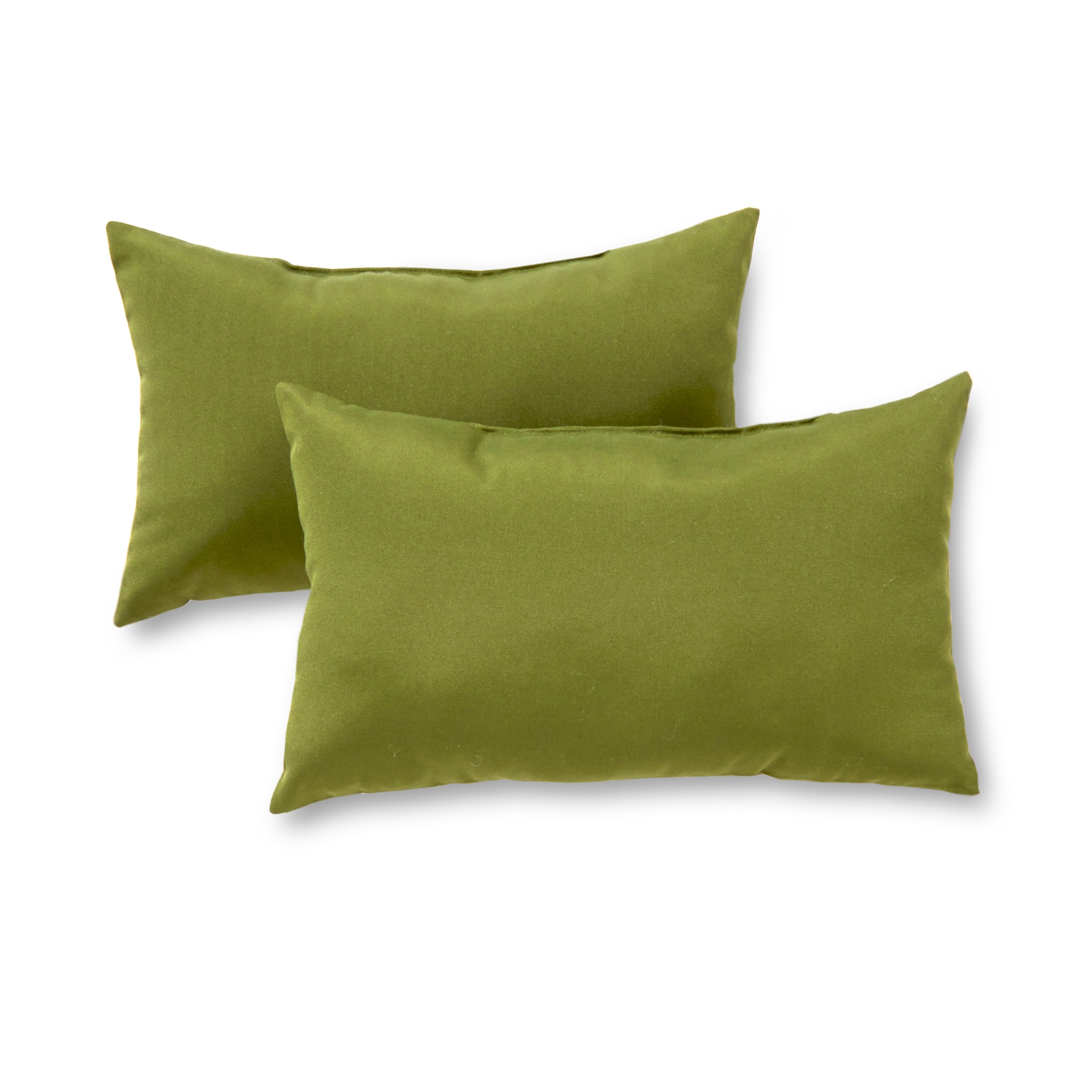 Greendale Home Fashions OC5811S2-HUNTER 2-Pack Solid Hunter Rectangular Lumbar Pillow