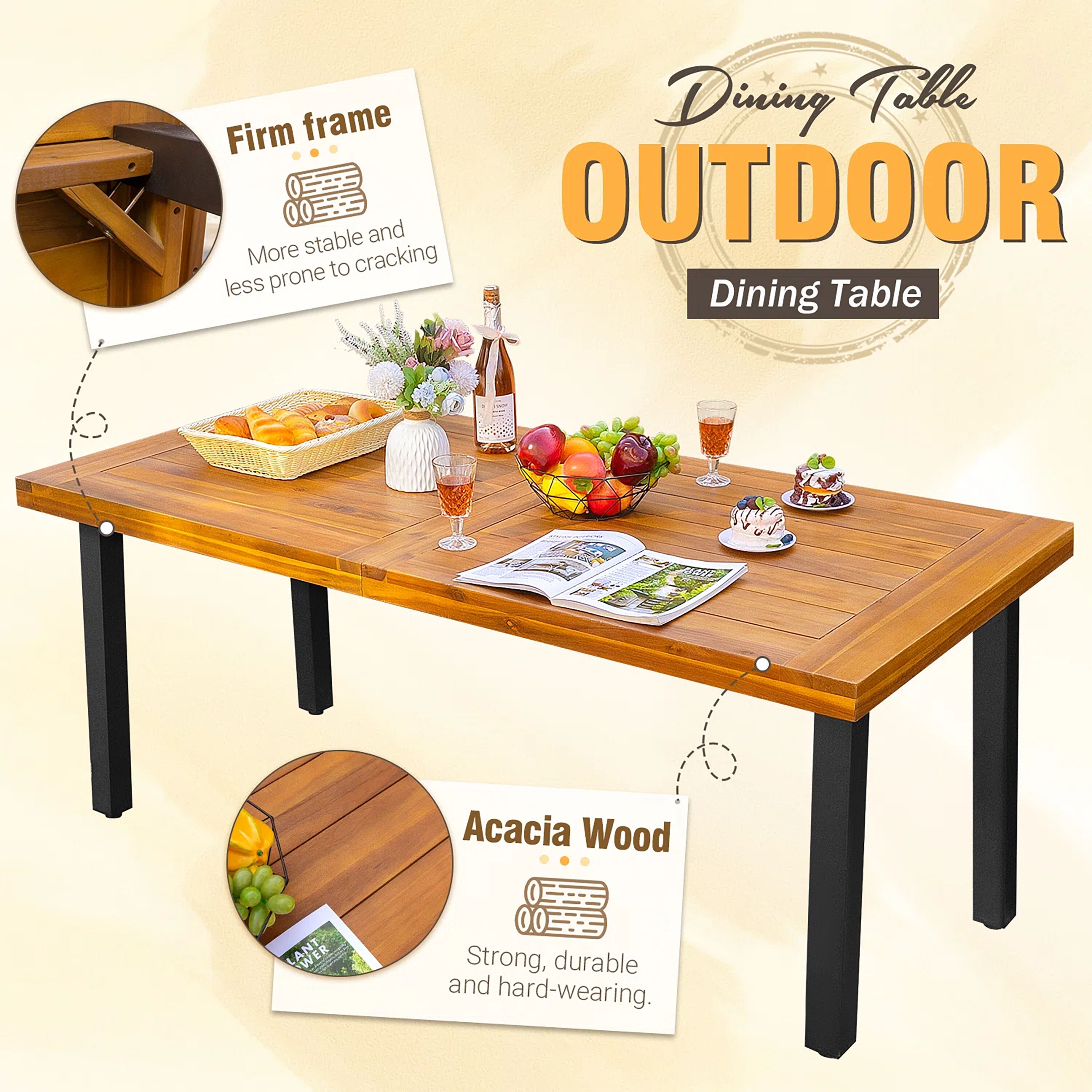 Vineego LS-LCW213D6 Patio-Tables - View #3