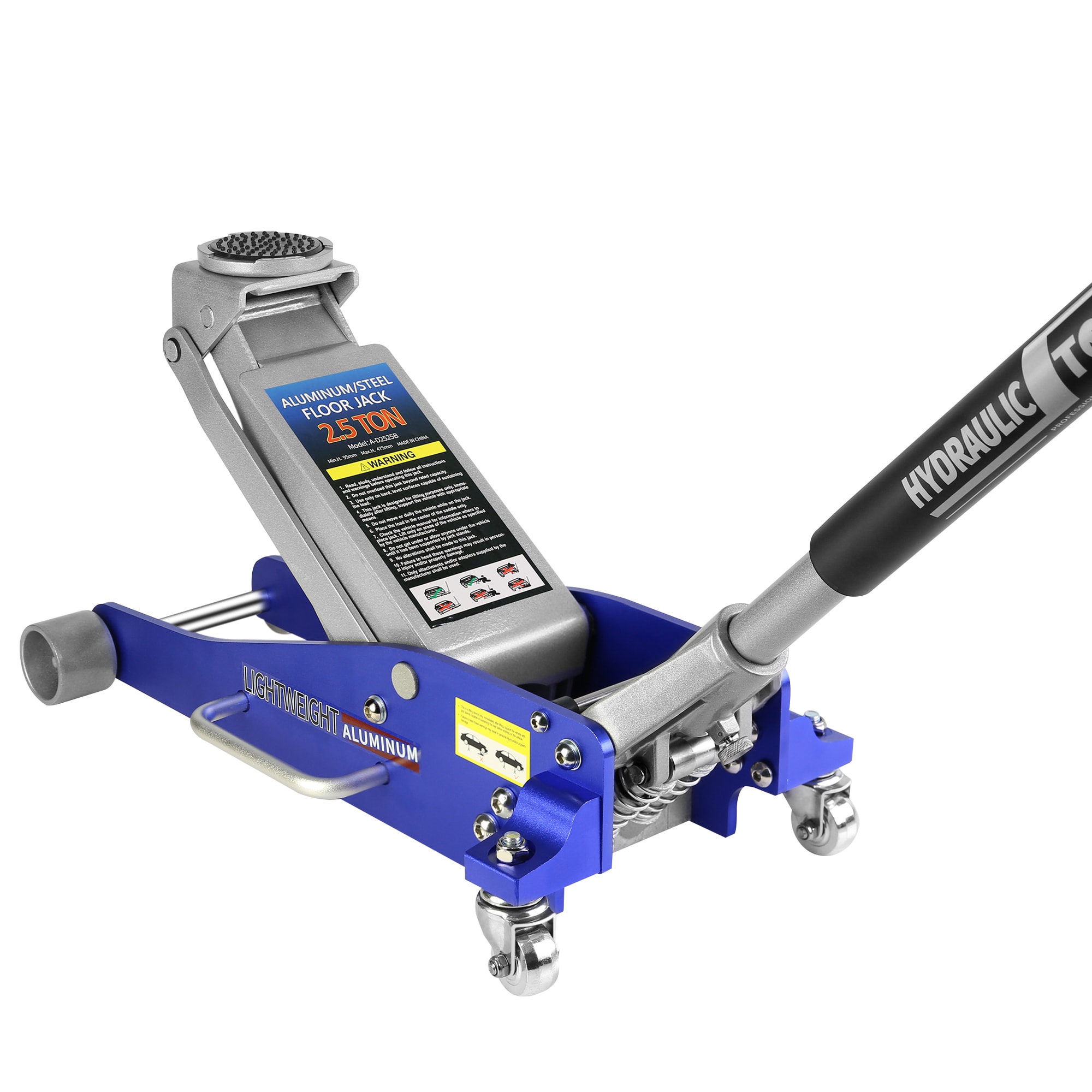 TCE Blue 2-Ton Steel Hydraulic Low Profile Floor Jack at