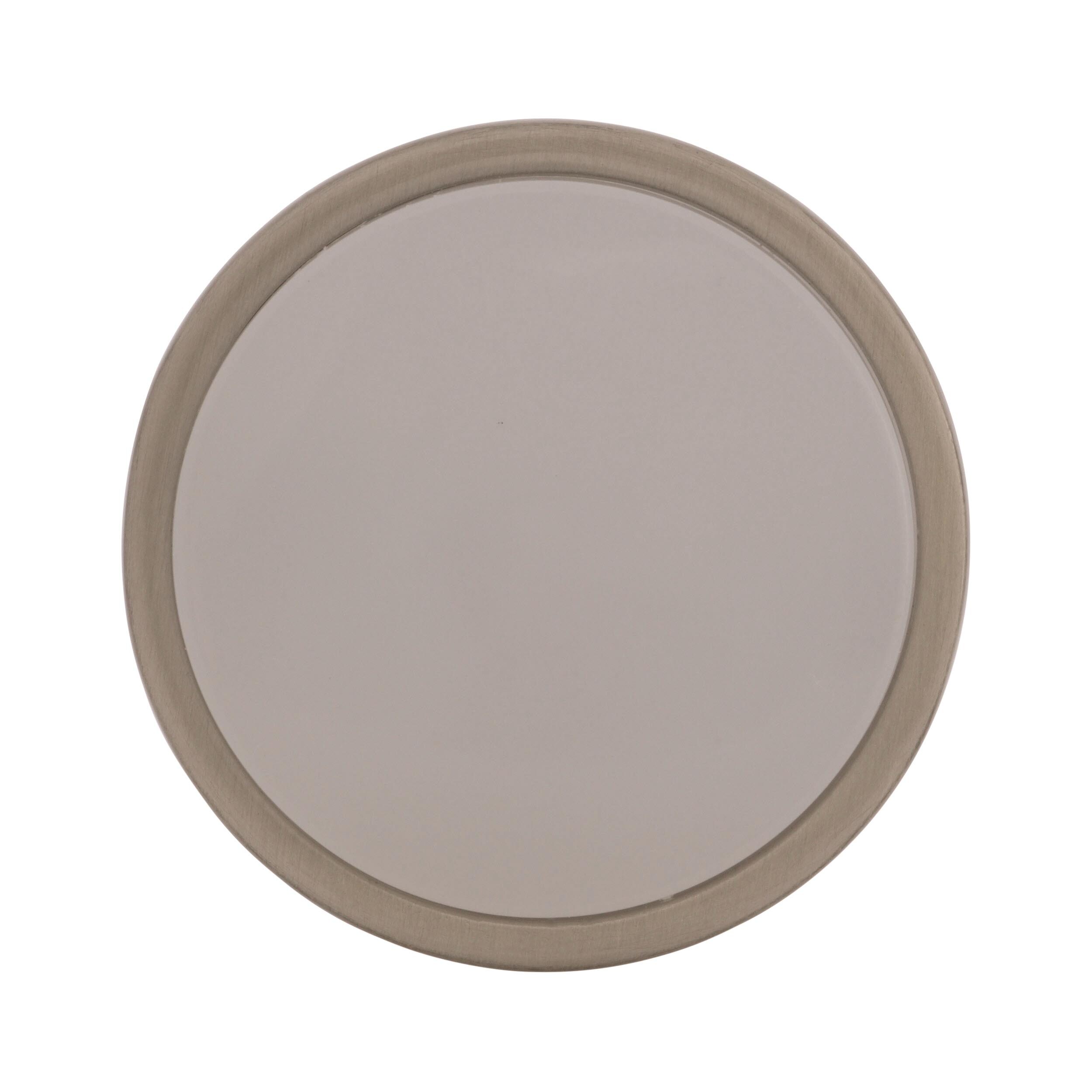 Satin Nickel Frosted Acrylic Round Cabinet Knob