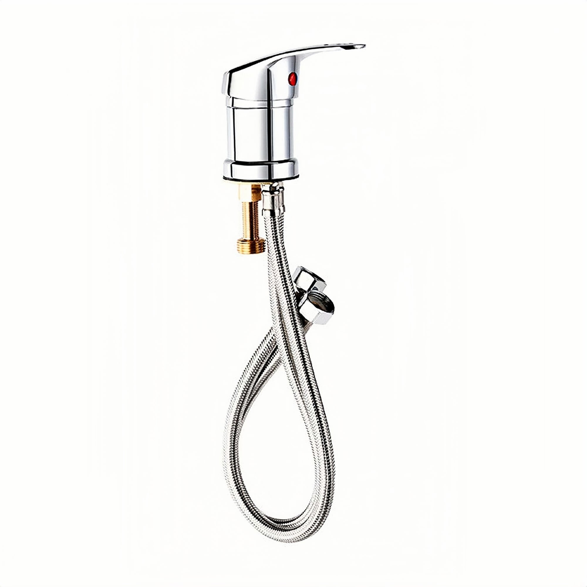 Numhew Shampoo Bowl Faucet Chrome Single-Handle with 1/2-in Inlet