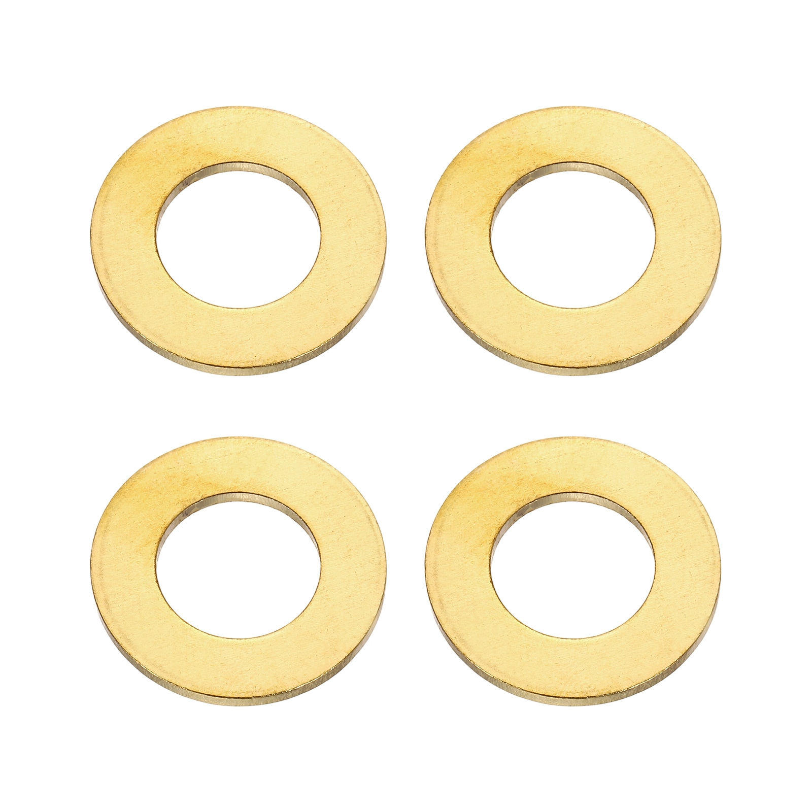 PATIKIL M16x30x2.5mm Flat Washers 4pcs Brass Automotive Drain Plug Gaskets Flat Ring Oil Crush Washer Spacers for Faucets Garden Bolts Screws Hose Golden
