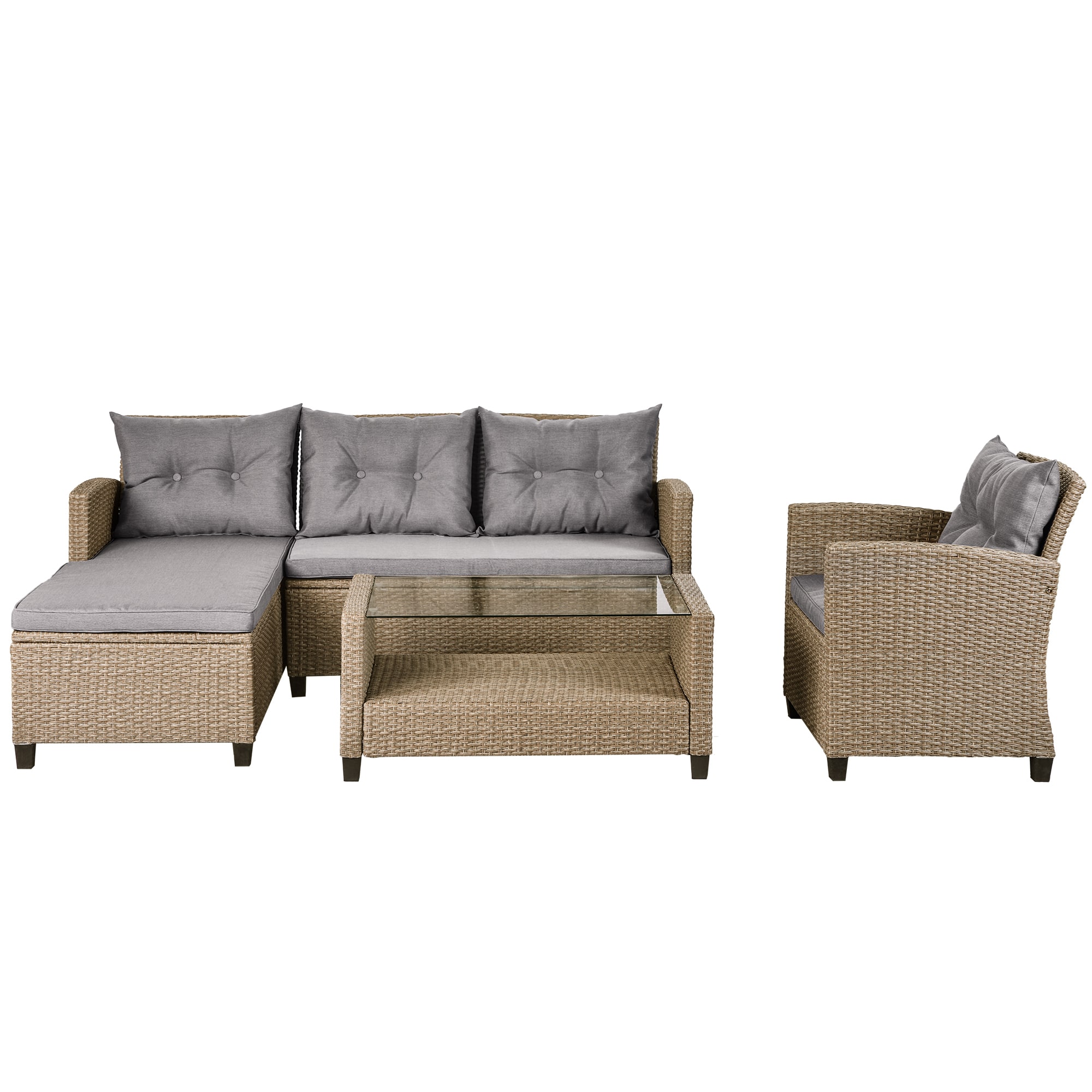 Direct Wicker DWS-112E-BEBR Patio-Conversation-Sets - View #5