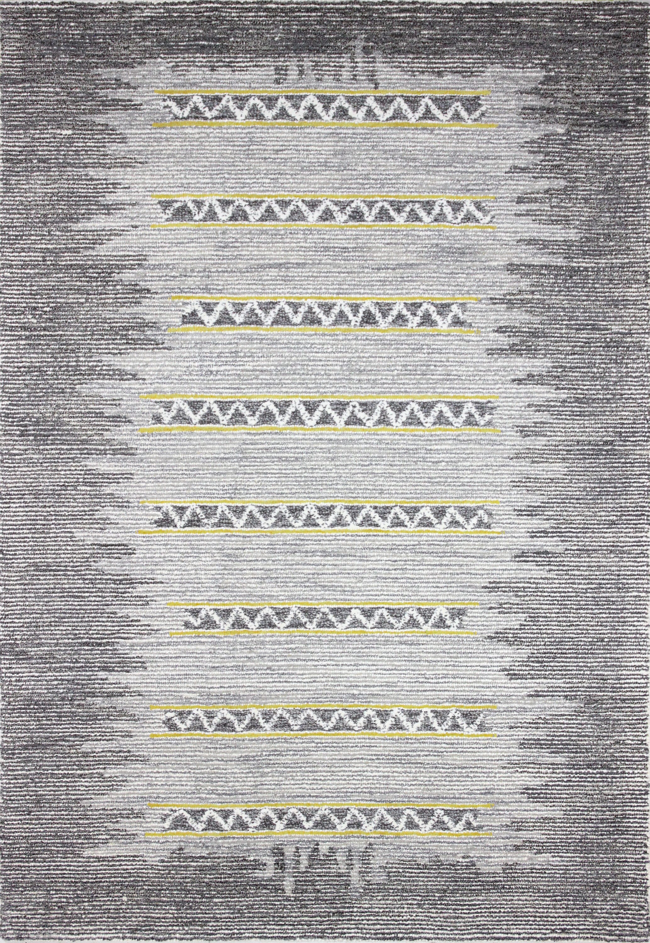 Bashian 649652295527 5 X 8 (ft) Wool Grey Indoor Geometric Moroccan Area Rug