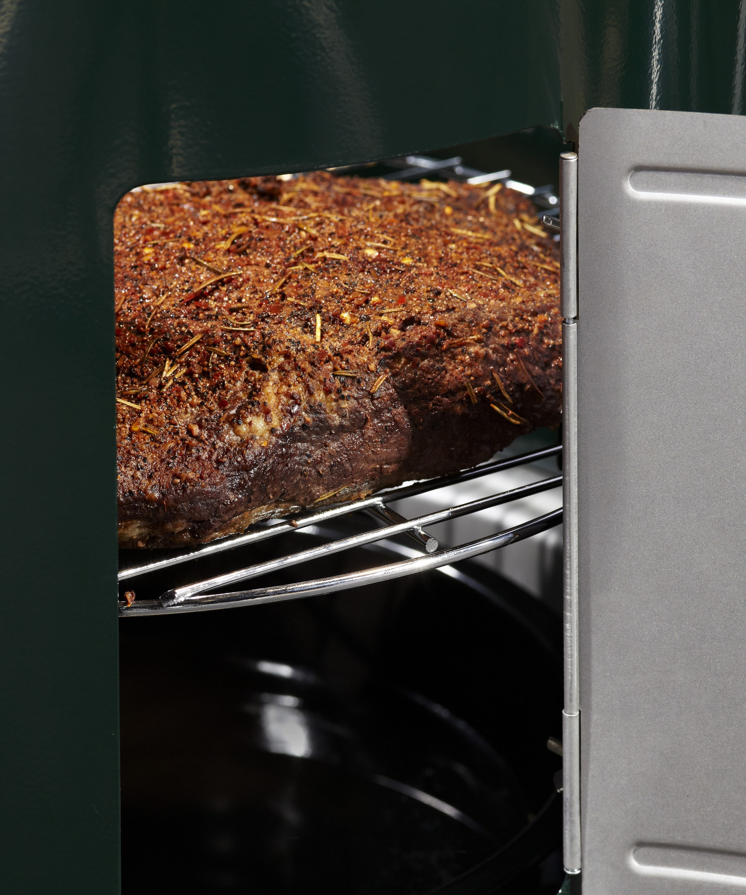 Master Forge Smoker 376-Sq in Green Charcoal Smoker in the Master Forge Smoker 376-Sq in Green Charcoal Smoker in the
