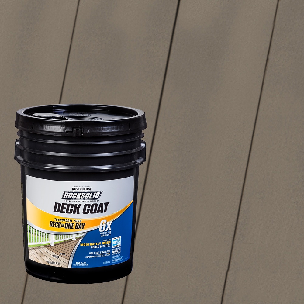 Rust-Oleum 319730T RockSolid 6X Deck Coat Pre-Tinted Winchester Solid Exterior Wood Stain and Sealer in One ( 5-gallon )