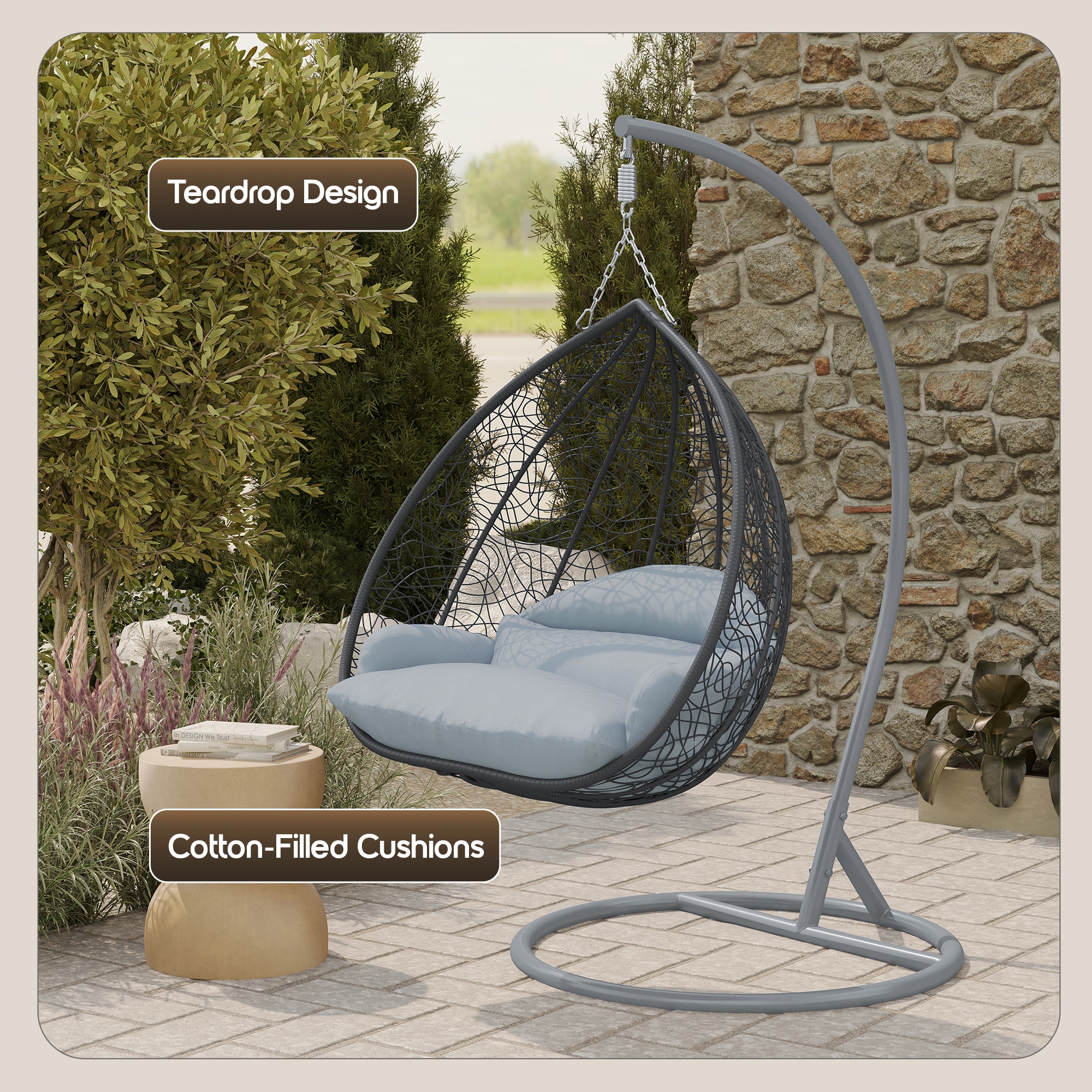 Leisuremod RSCGR-57LGR Patio-Conversation-Sets - View #3
