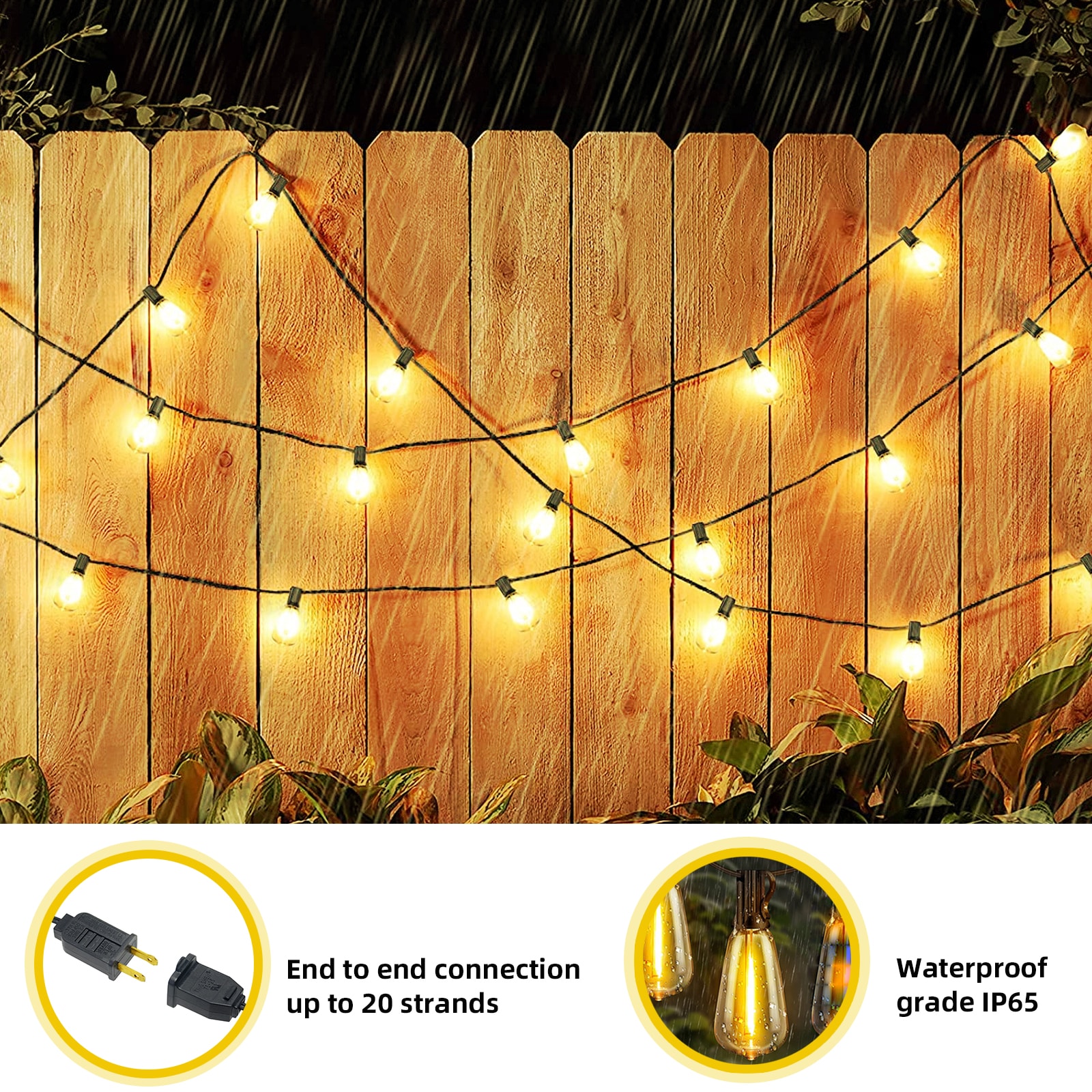 WYZM E12-A Patio-String-Lights - View #5