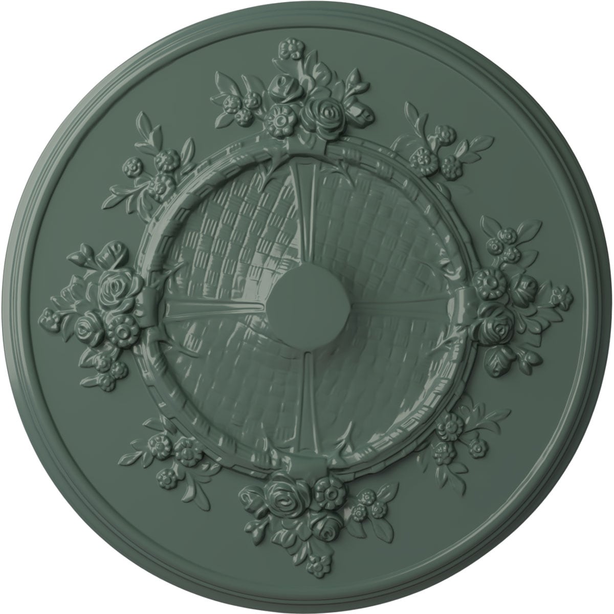 Ekena Millwork CM27FLCBF Flower 27-in W x 27-in L Painted Cloud Burst Polyurethane Whole Ceiling Medallion