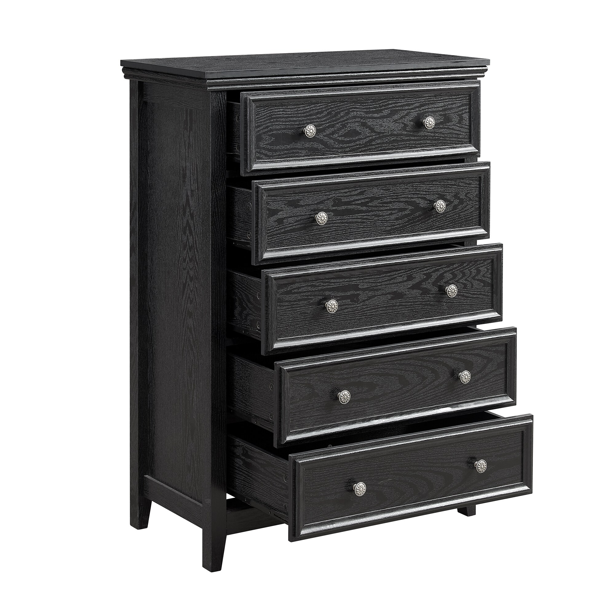 SINOFURN SYC500012BK Black 5 -Drawer Standard dresser